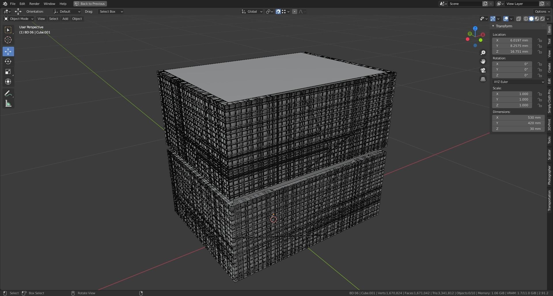 BD 06 Bedside Table with interior designed by Bartoli Design 3D model_8