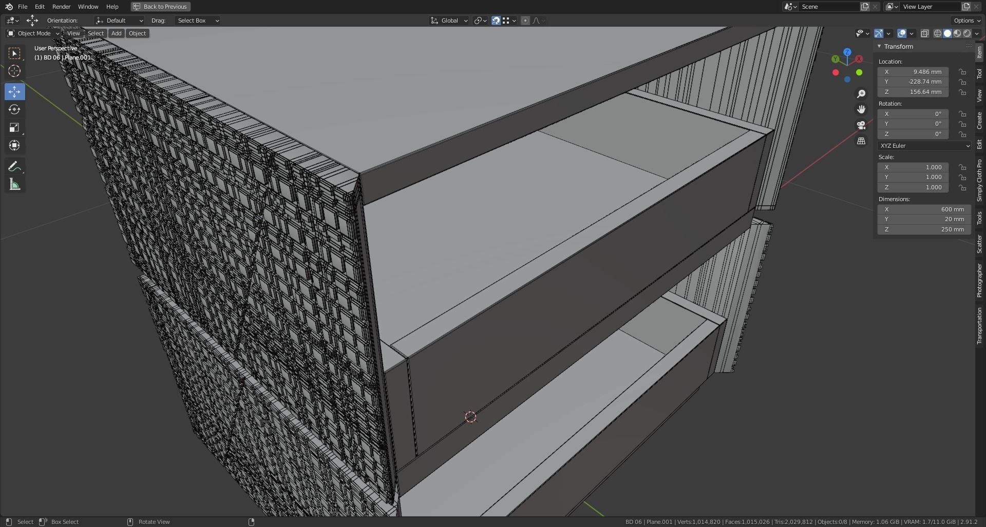 BD 06 Bedside Table with interior designed by Bartoli Design 3D model_9