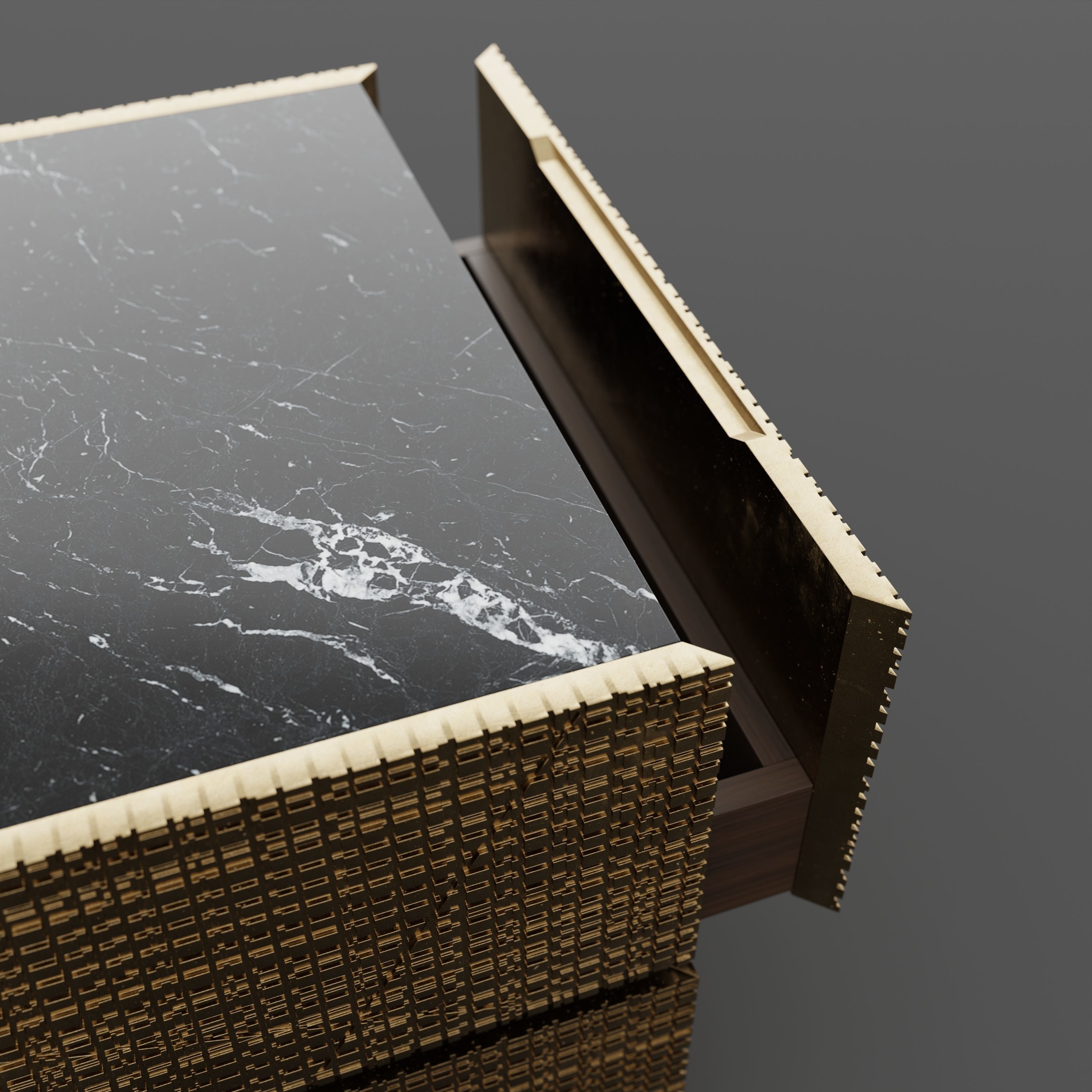 BD 06 Bedside Table with interior designed by Bartoli Design 3D model_6