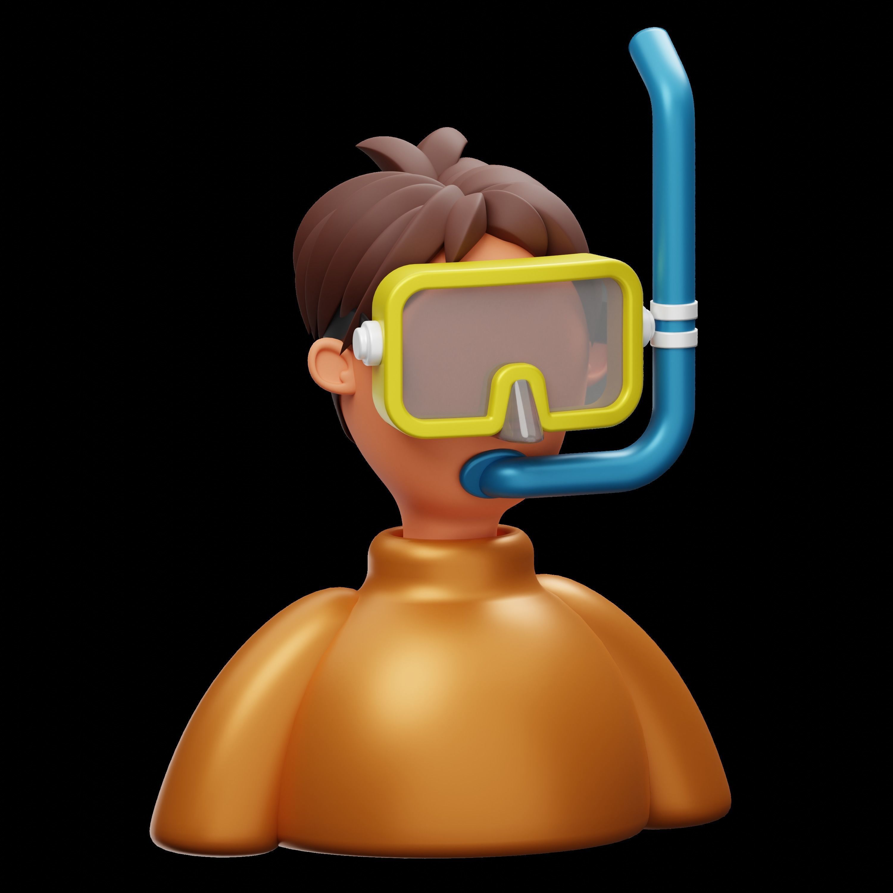 Summer 3D Illustration Low-poly 3D model_17