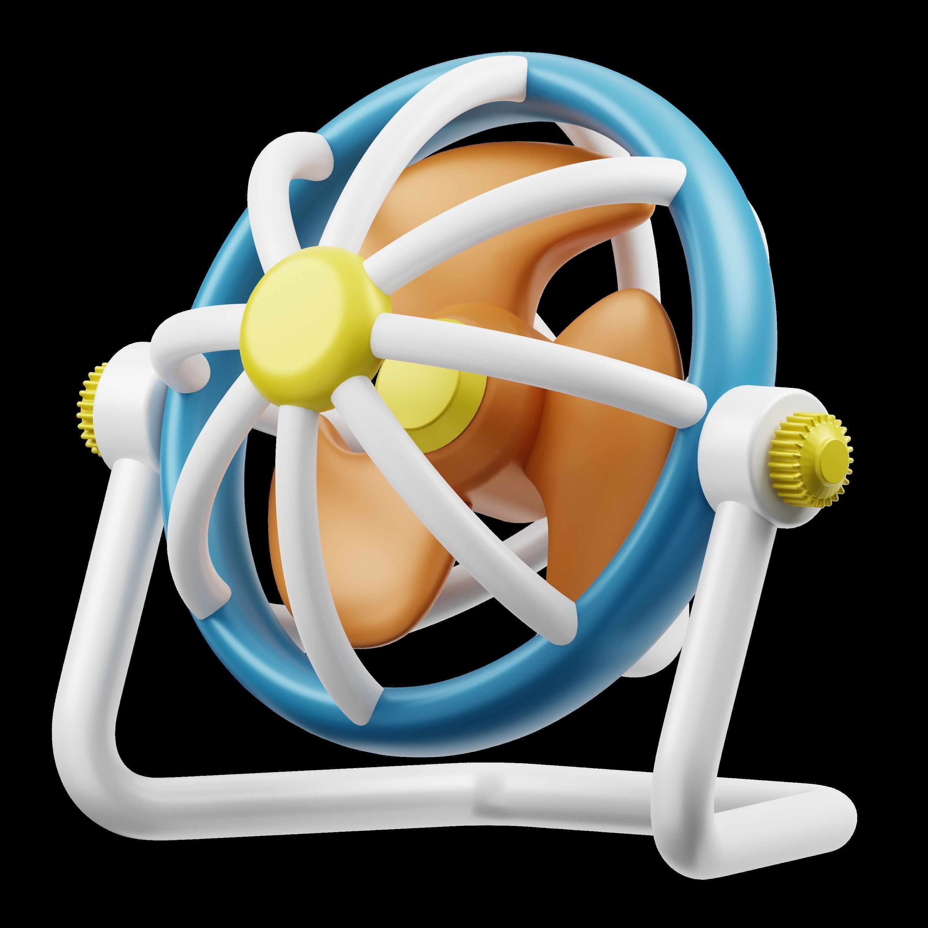 Summer 3D Illustration Low-poly 3D model_11