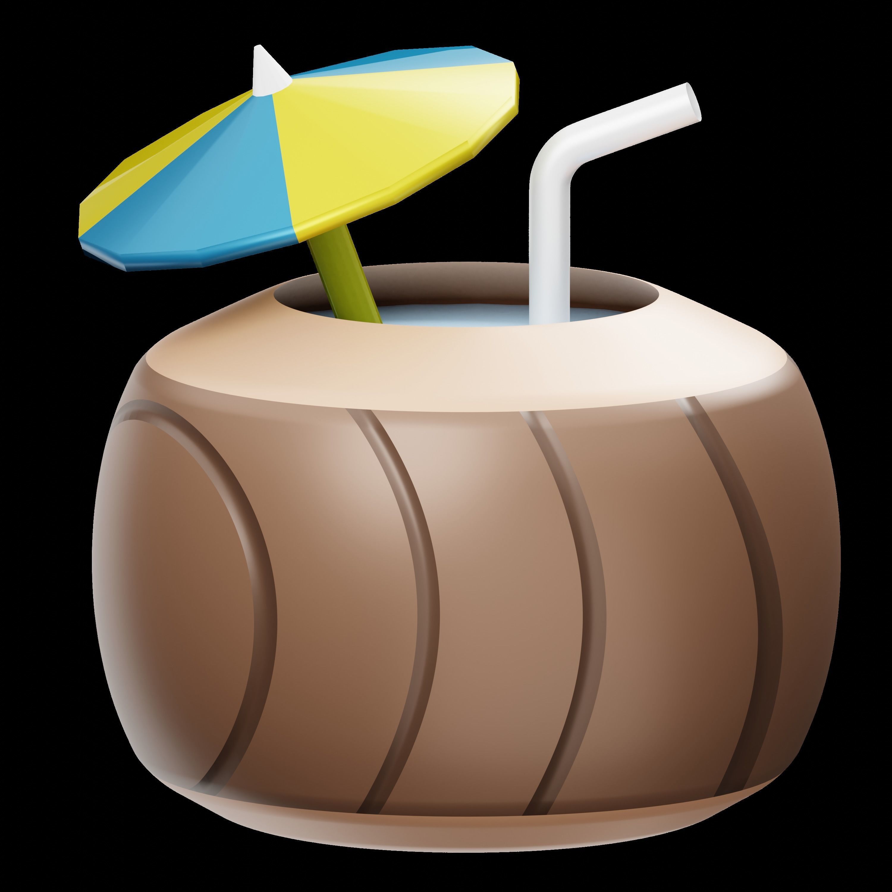 Summer 3D Illustration Low-poly 3D model_8