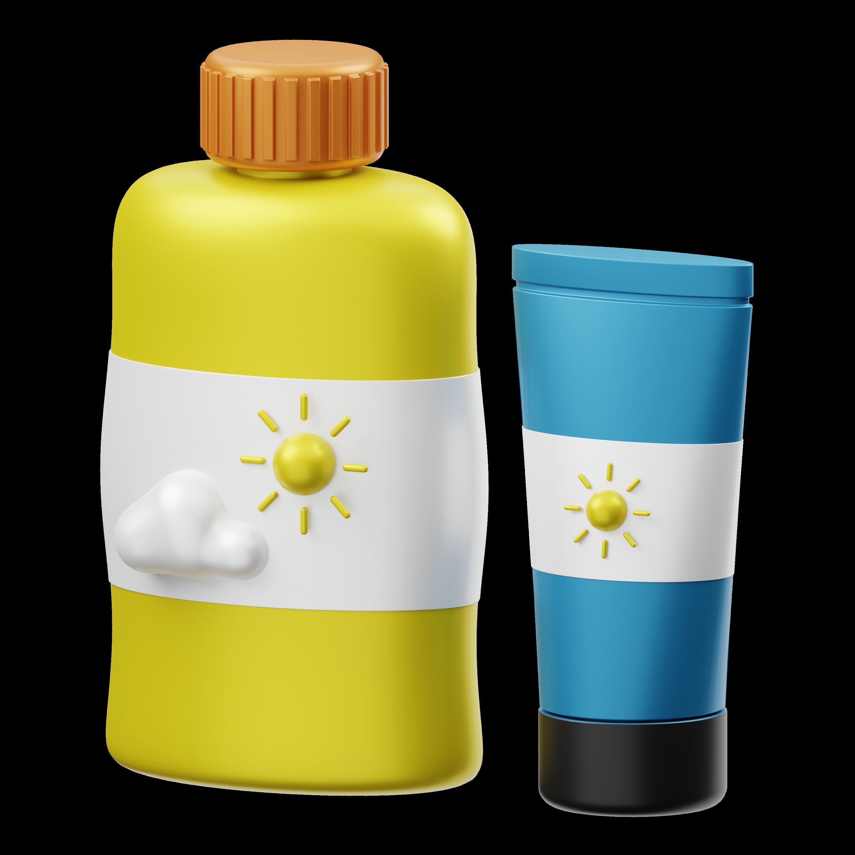 Summer 3D Illustration Low-poly 3D model_18