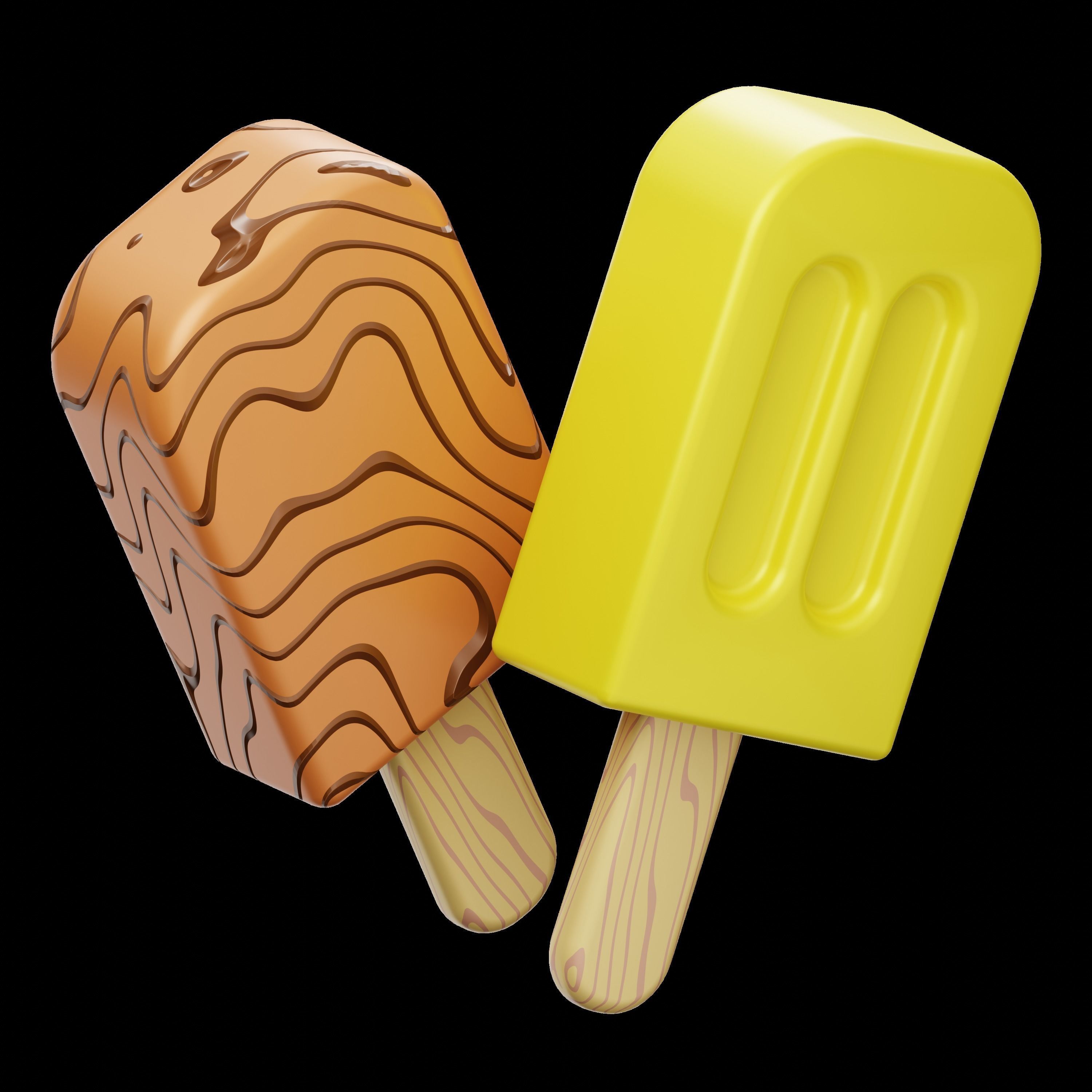 Summer 3D Illustration Low-poly 3D model_13