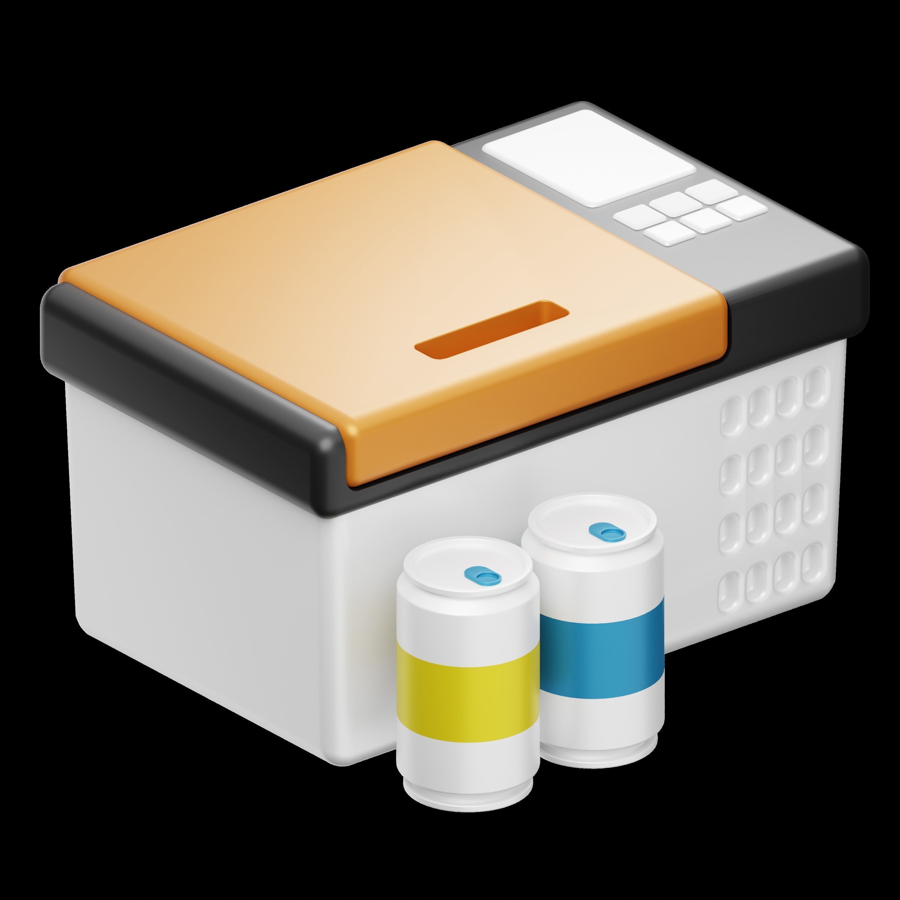 Summer 3D Illustration Low-poly 3D model_12