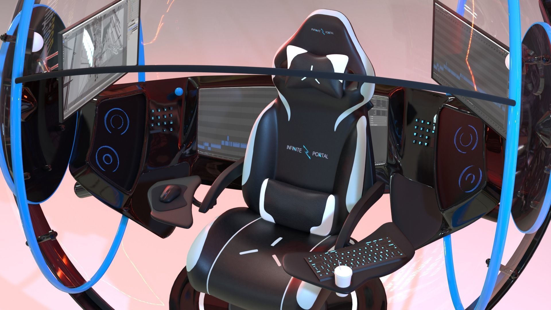 Gaming machine 3D model_5