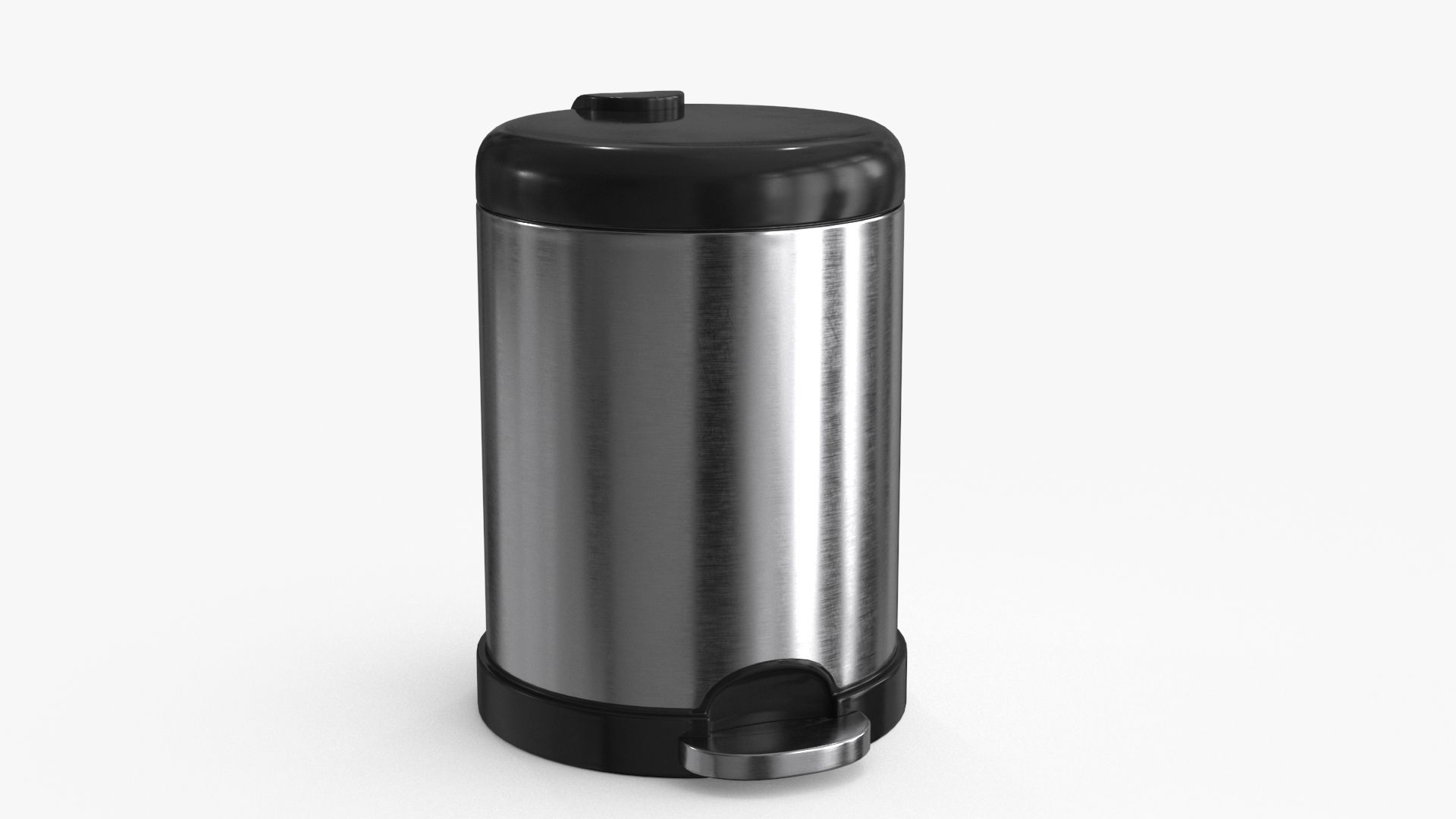 Trash Can Low-poly 3D model_2