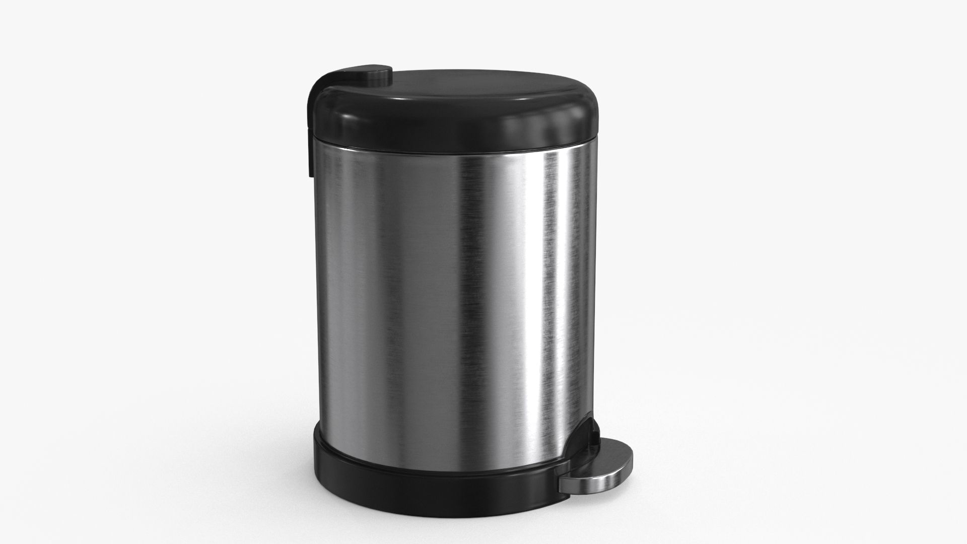 Trash Can Low-poly 3D model_4