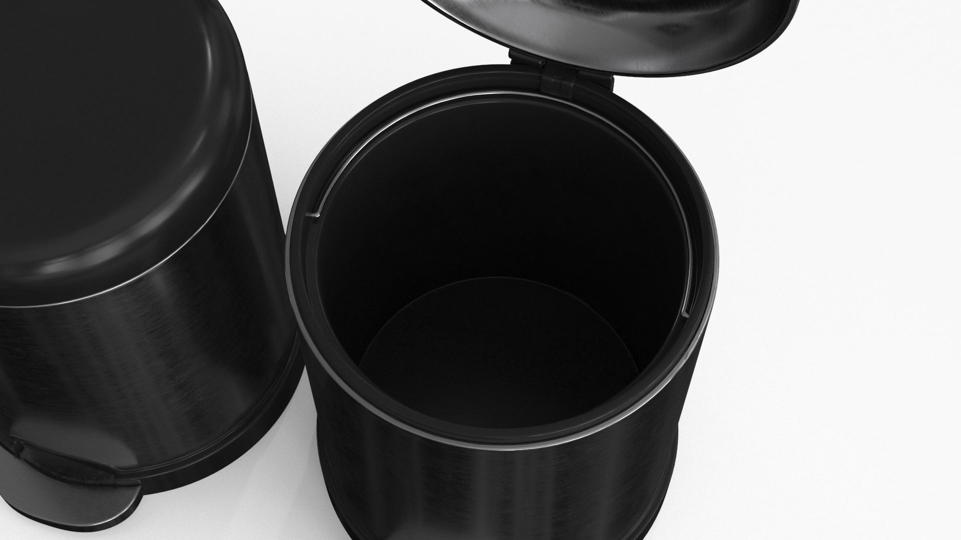 Trash Can Low-poly 3D model_13