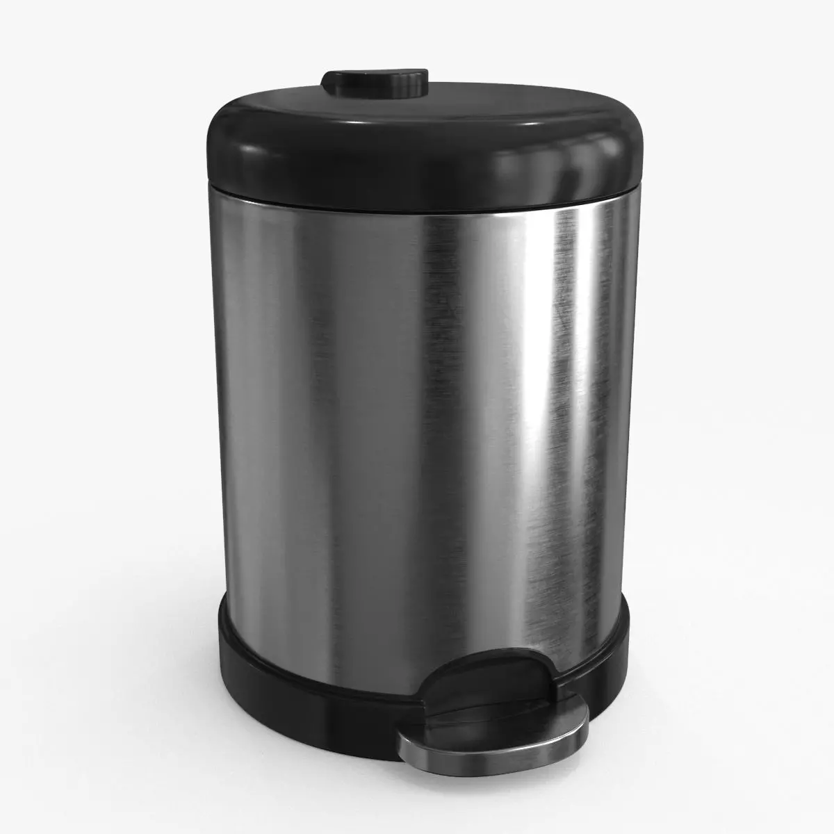 Trash Can Low-poly 3D model_0