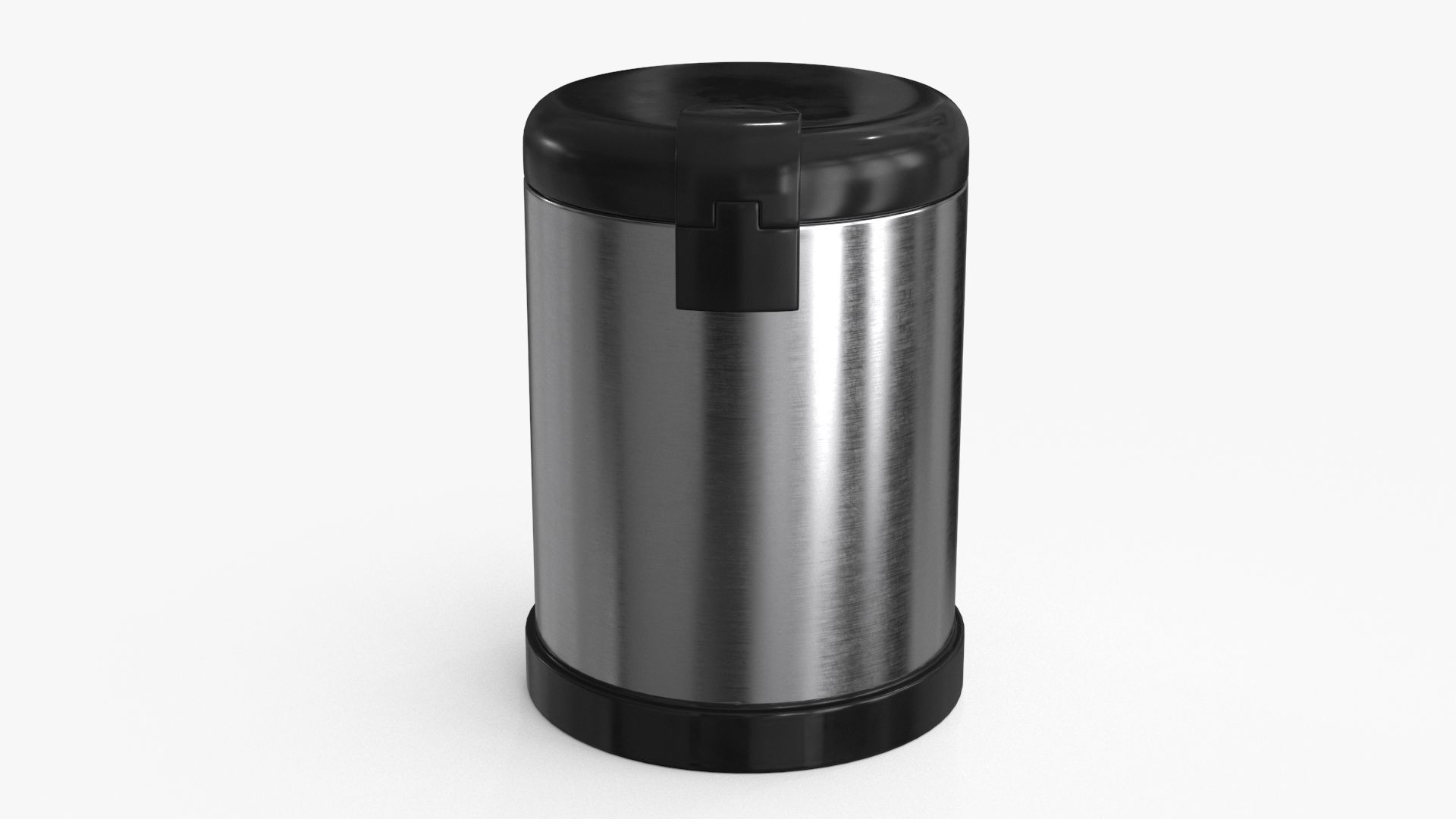 Trash Can Low-poly 3D model_7