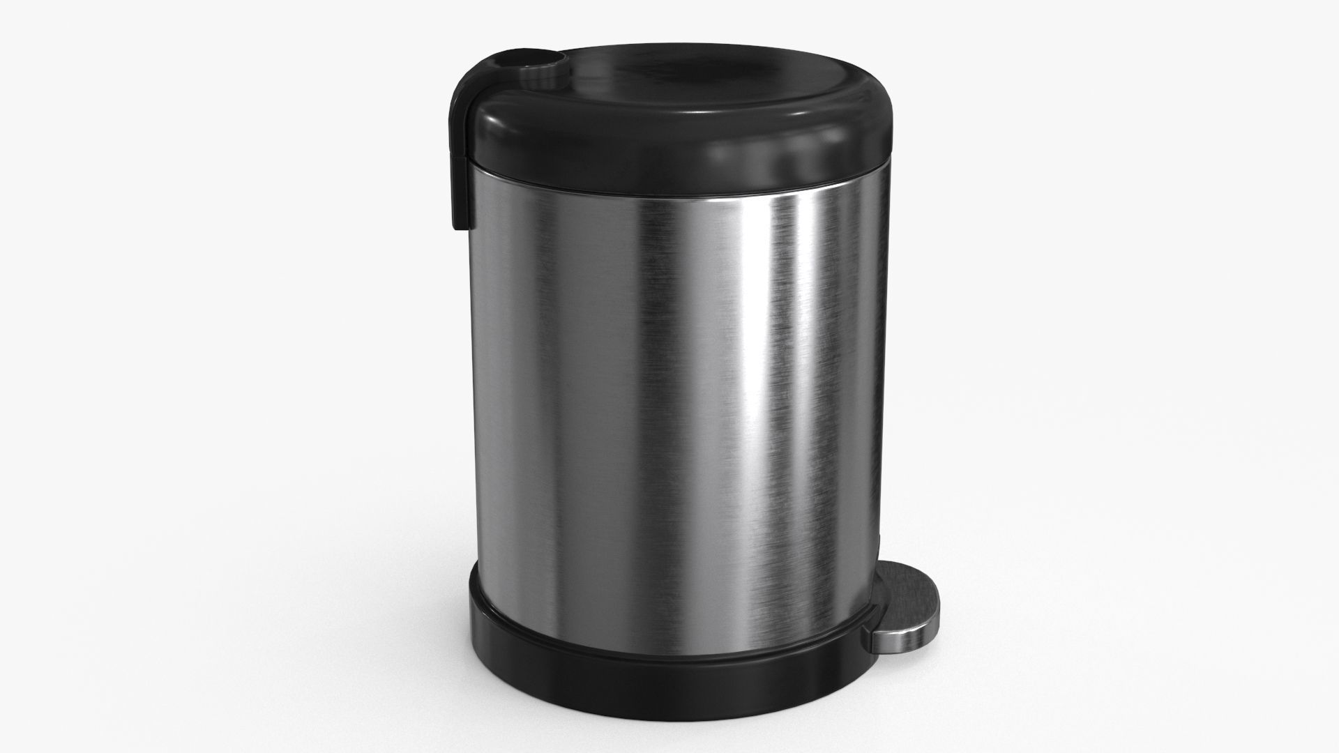 Trash Can Low-poly 3D model_5