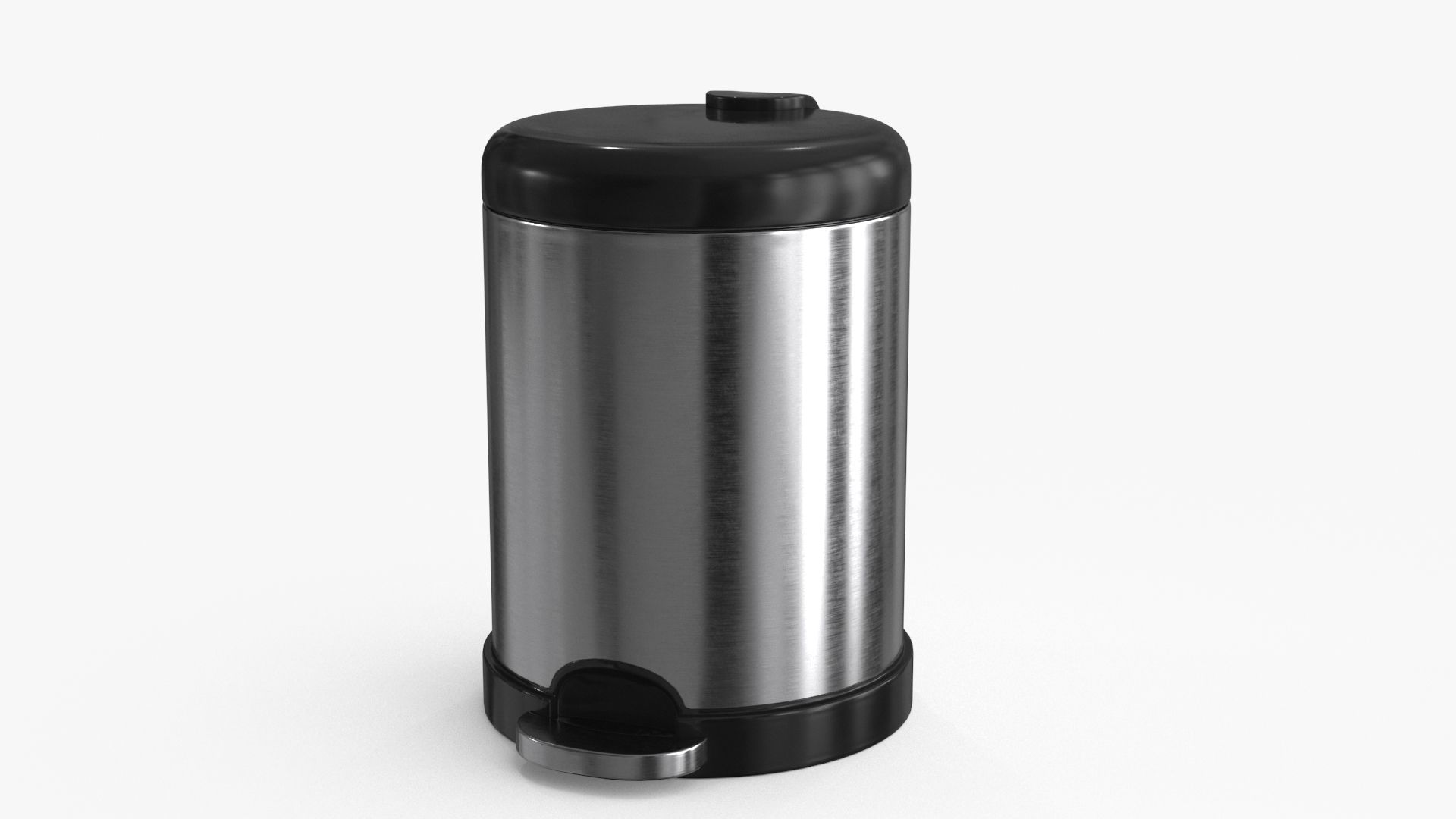 Trash Can Low-poly 3D model_10