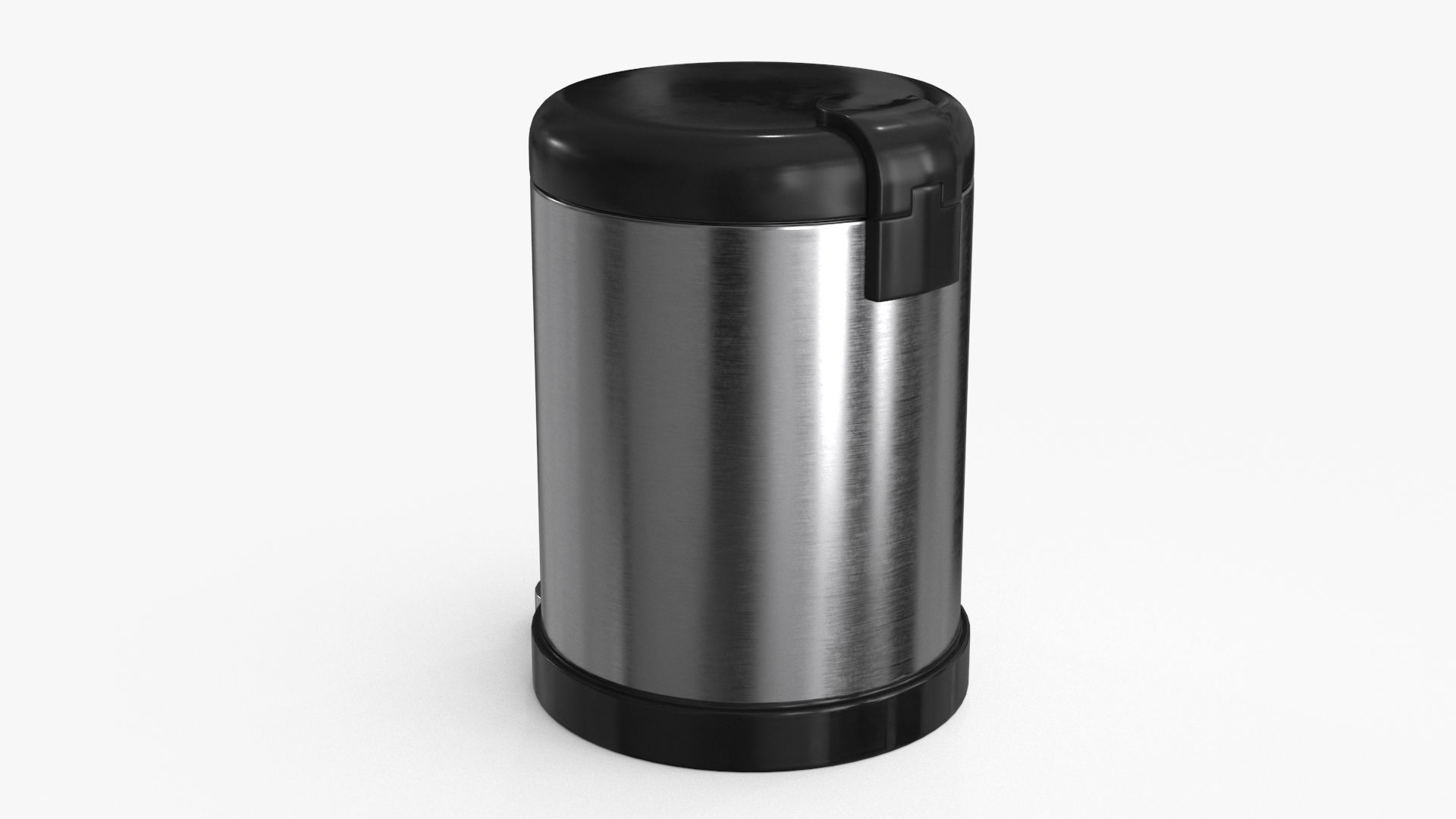 Trash Can Low-poly 3D model_8