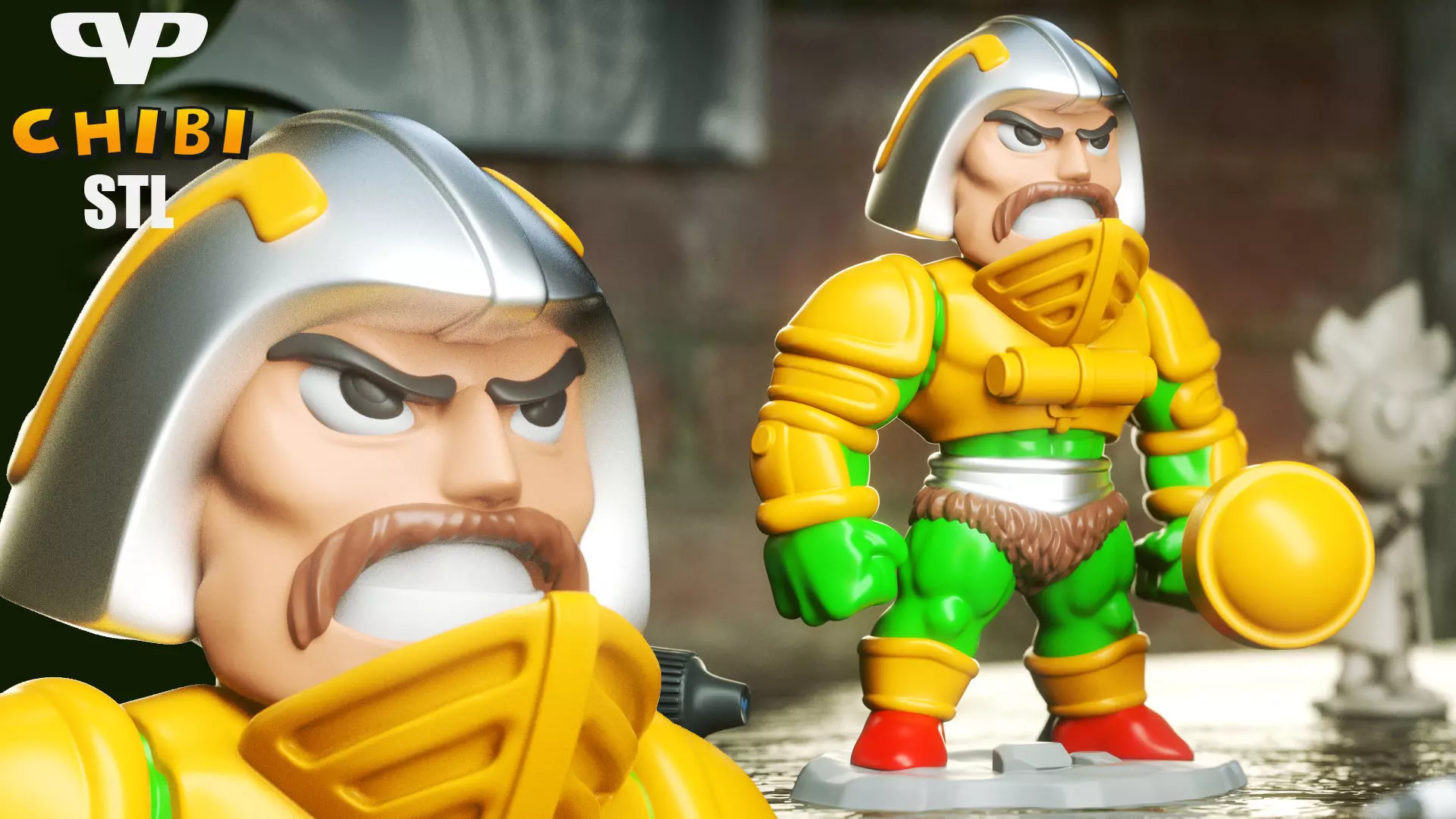 Man-At-Arms Chibi STL for 3D Printing ChibiSTL 3DXM 3D print model