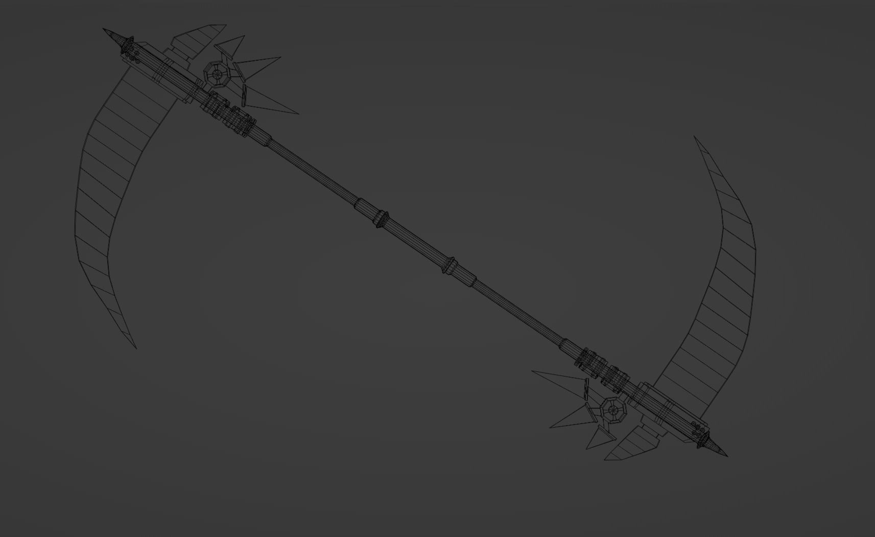 Combat Scythe Low-poly 3D model_4