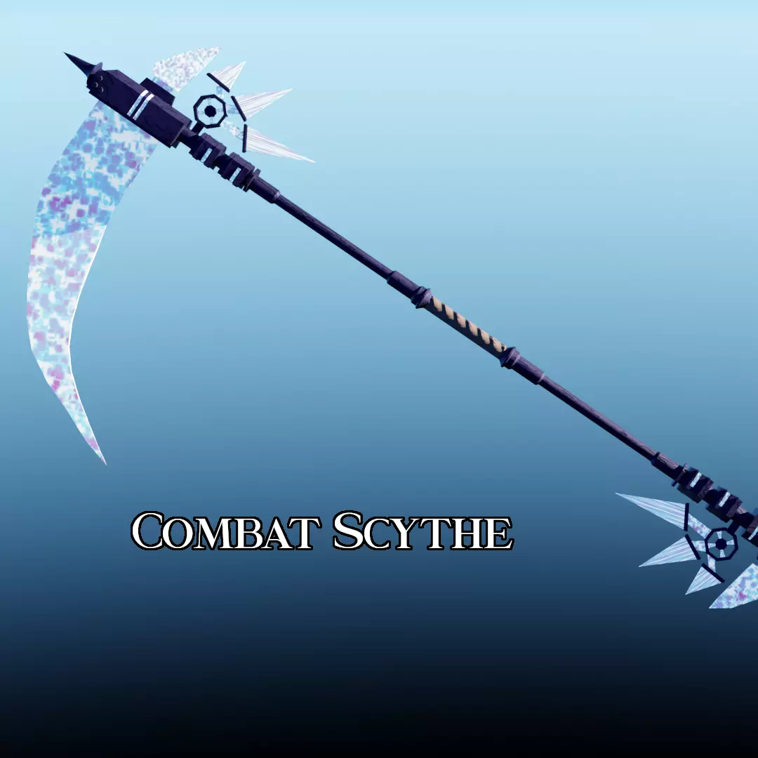 Combat Scythe Low-poly 3D model_0
