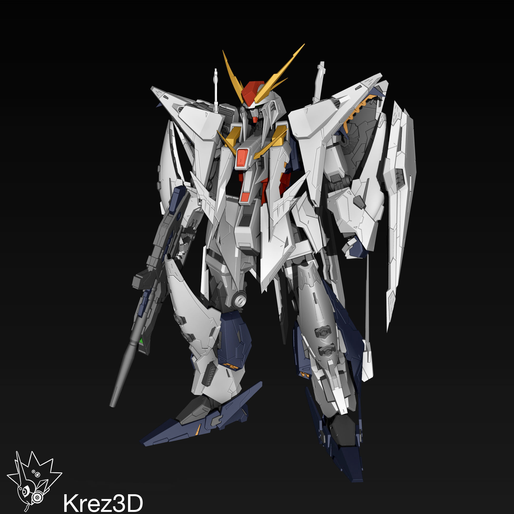 Xi Gundam 3D print model_1