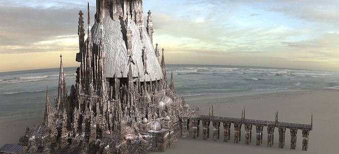 Barbarian Grand Hyborian Palace structure Domed 3D model