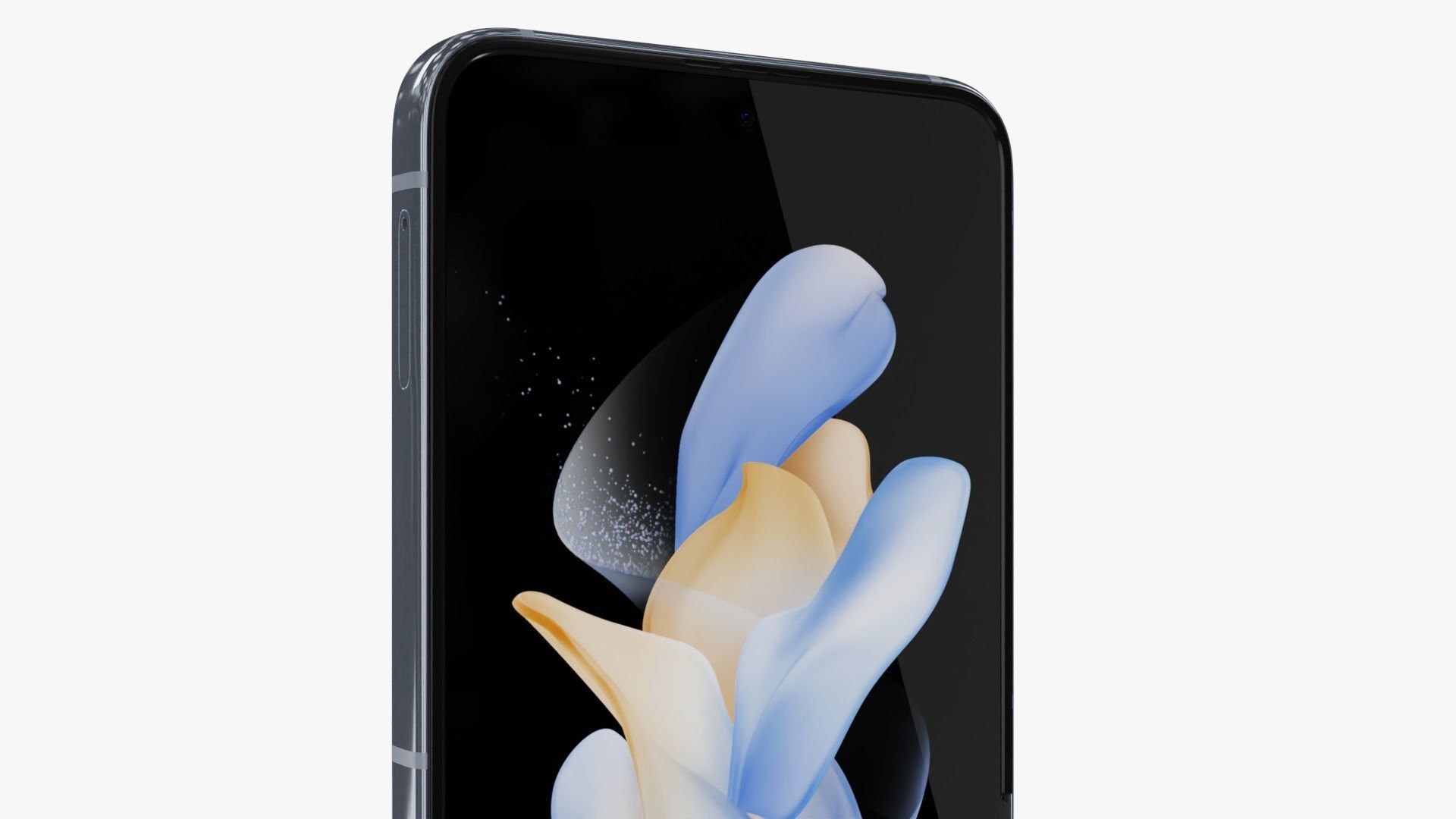 Samsung Galaxy Z Flip 4 Blue Rigged Low-poly 3D model_5