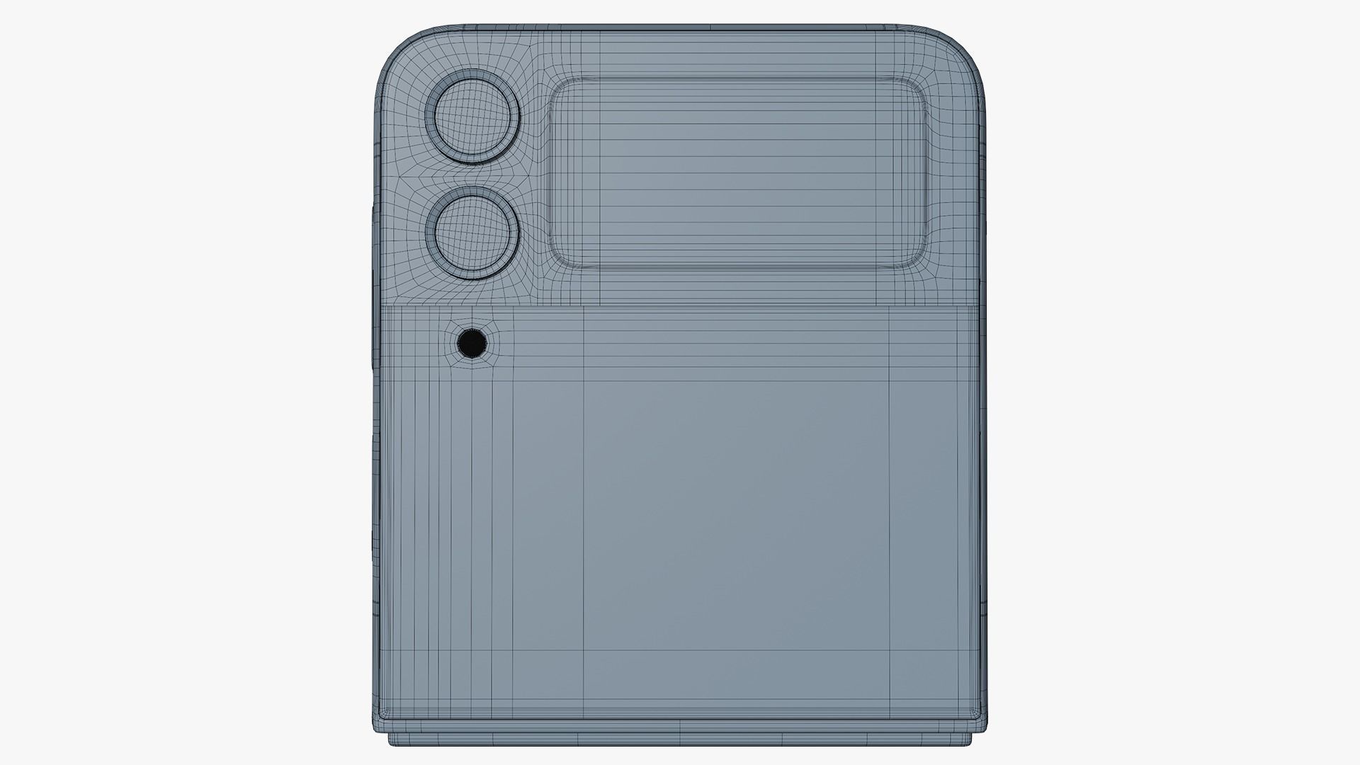 Samsung Galaxy Z Flip 4 Blue Rigged Low-poly 3D model_23