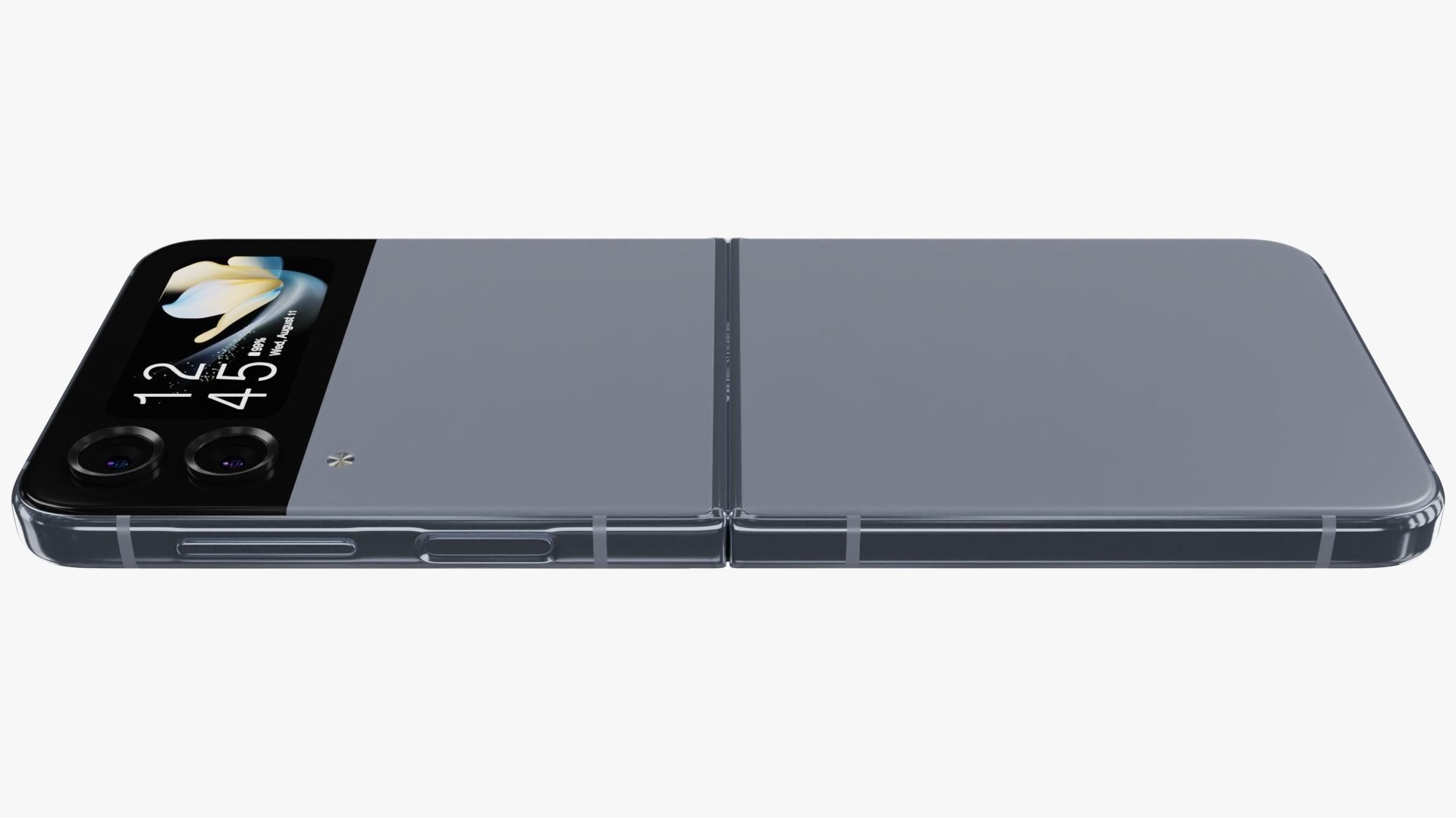 Samsung Galaxy Z Flip 4 Blue Rigged Low-poly 3D model_8