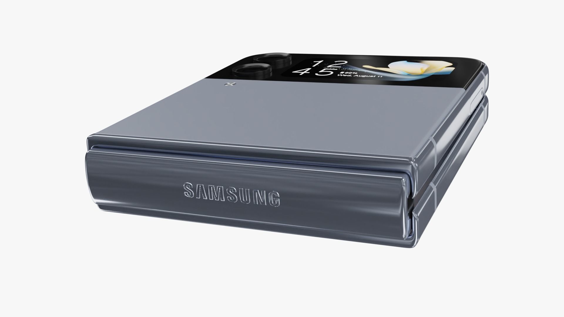 Samsung Galaxy Z Flip 4 Blue Rigged Low-poly 3D model_7