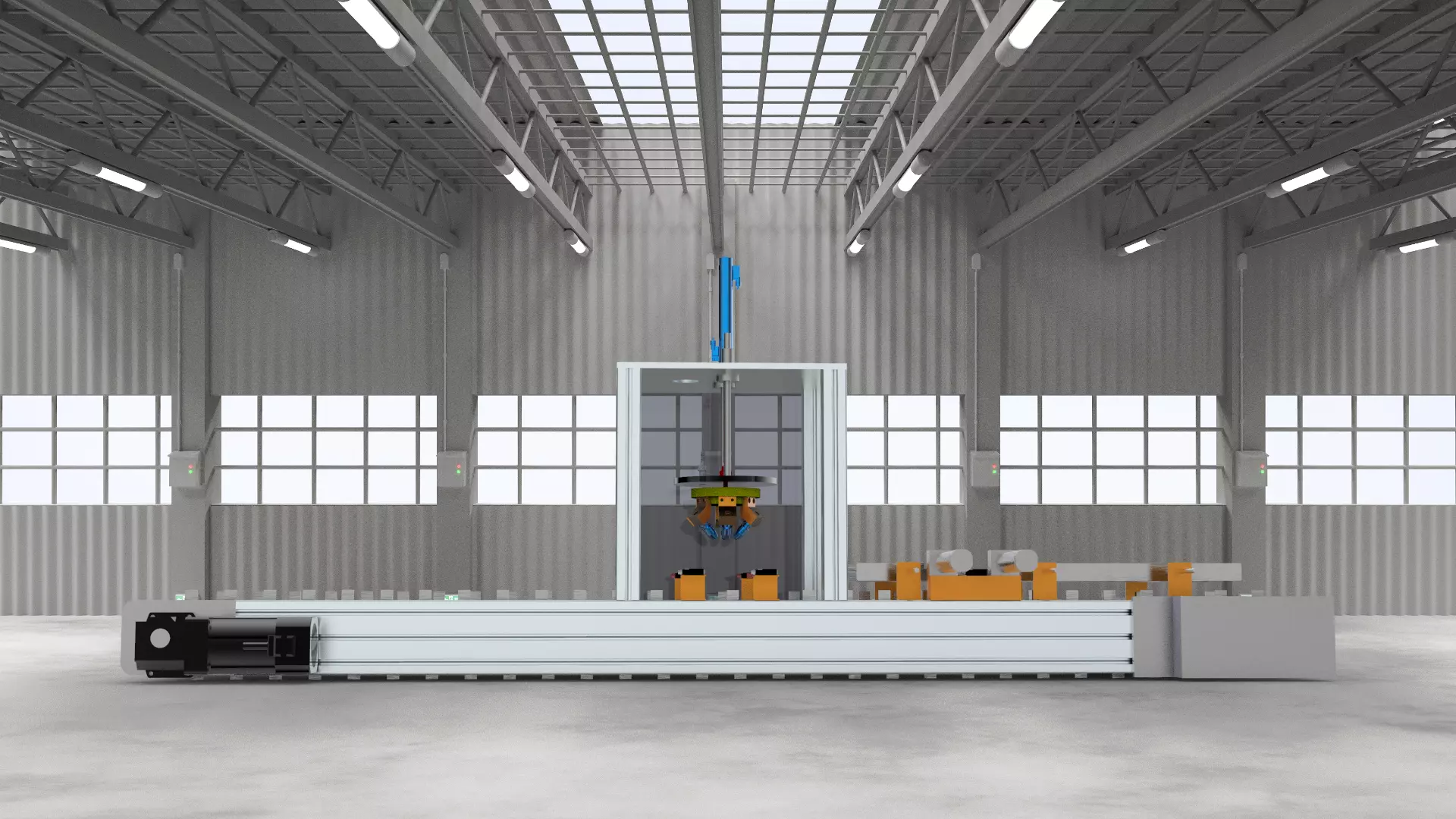 Cleaning assembly line 3D model