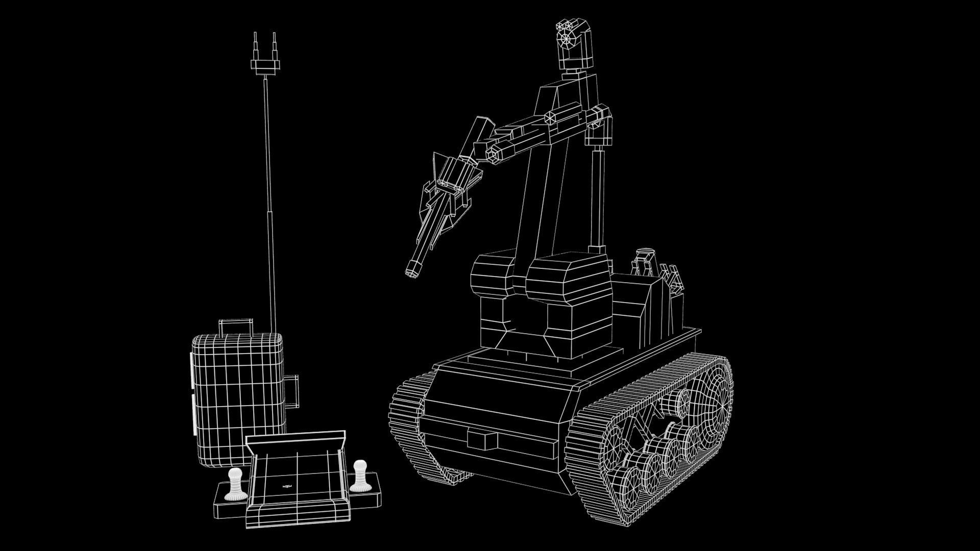 teodor explosive ordnance eod robot Low-poly 3D model_5