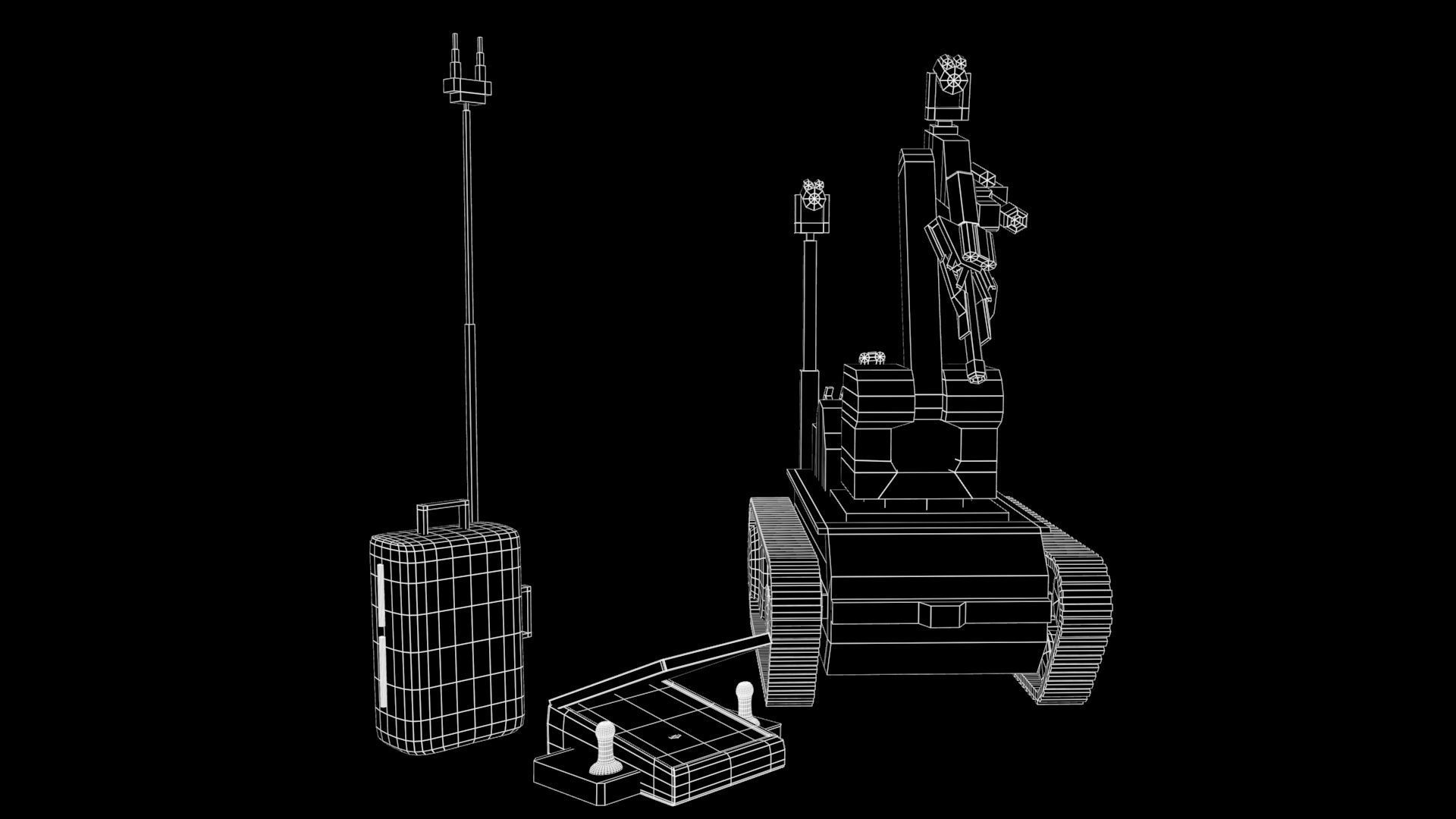 teodor explosive ordnance eod robot Low-poly 3D model_7