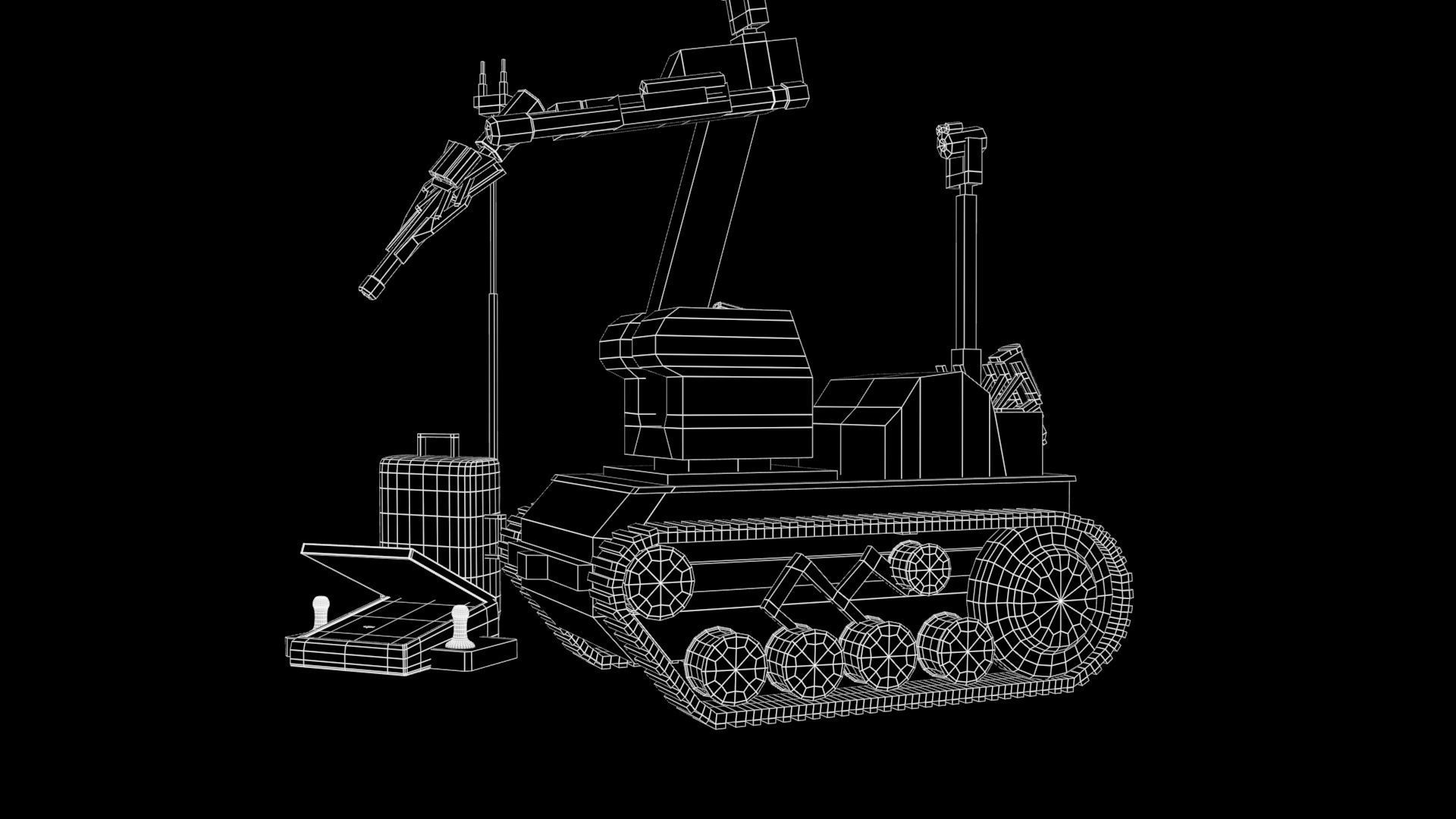 teodor explosive ordnance eod robot Low-poly 3D model_6