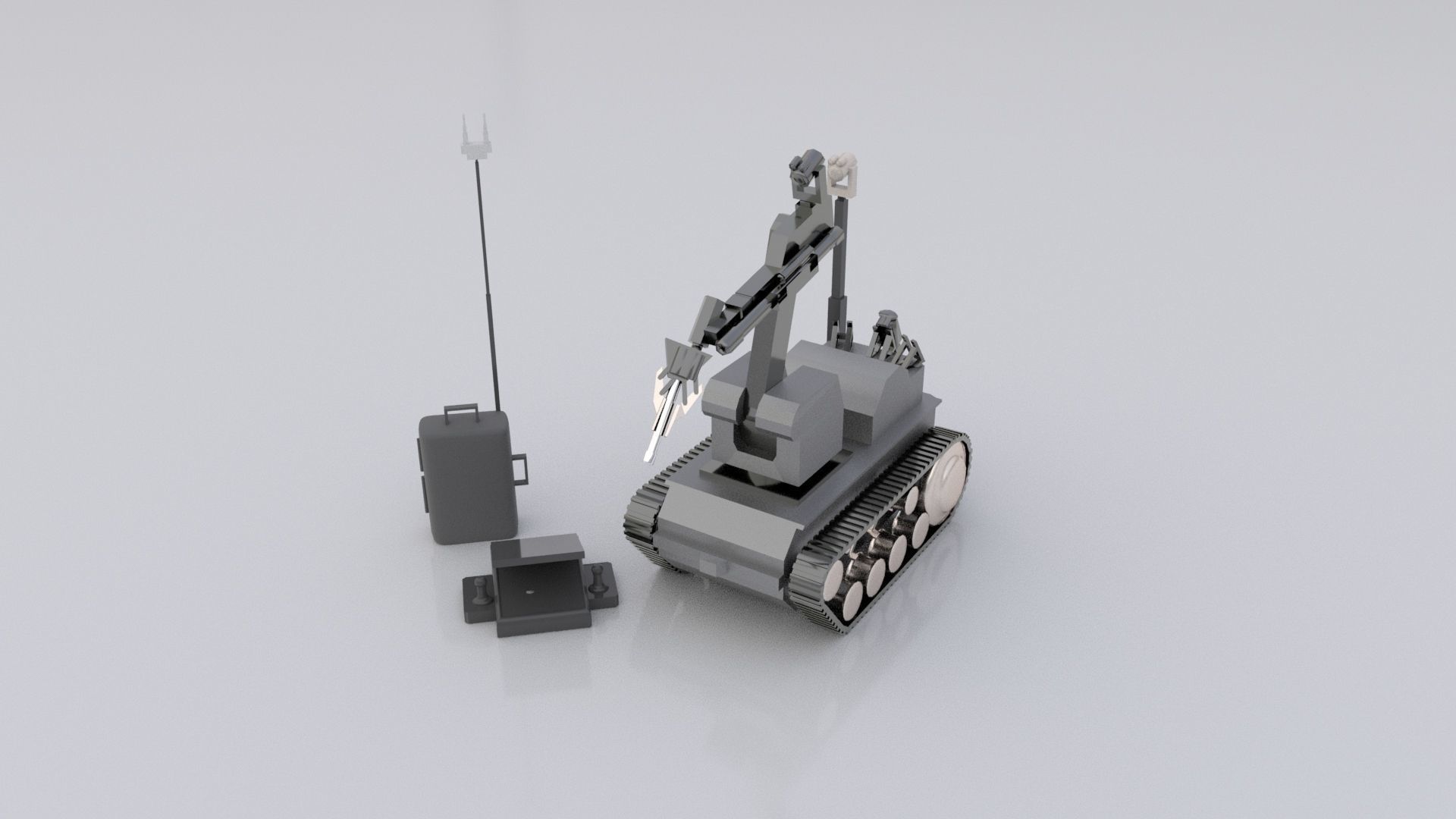 teodor explosive ordnance eod robot Low-poly 3D model_4