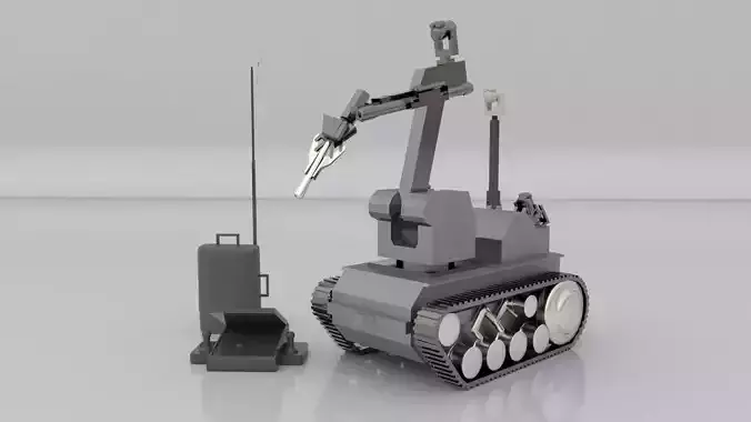 teodor explosive ordnance eod robot Low-poly 3D model