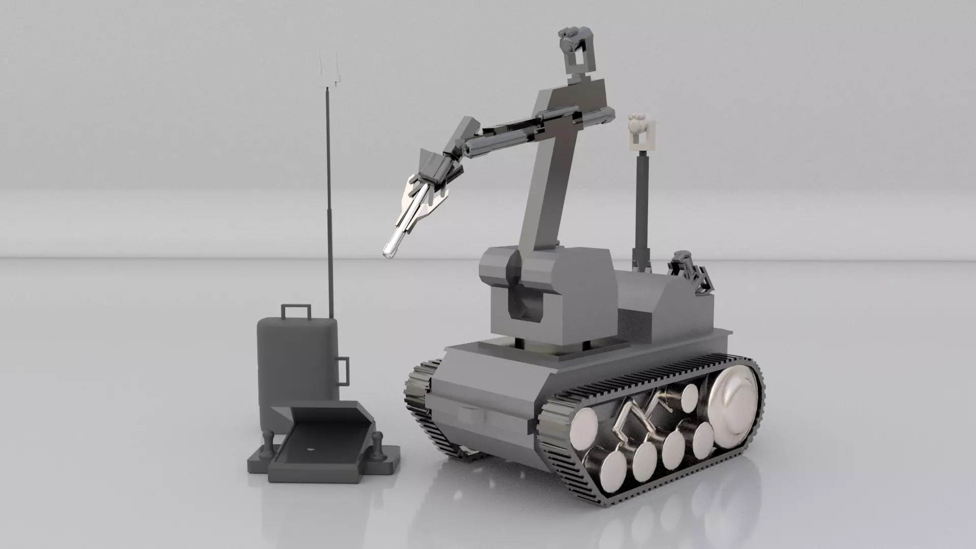 teodor explosive ordnance eod robot Low-poly 3D model_0