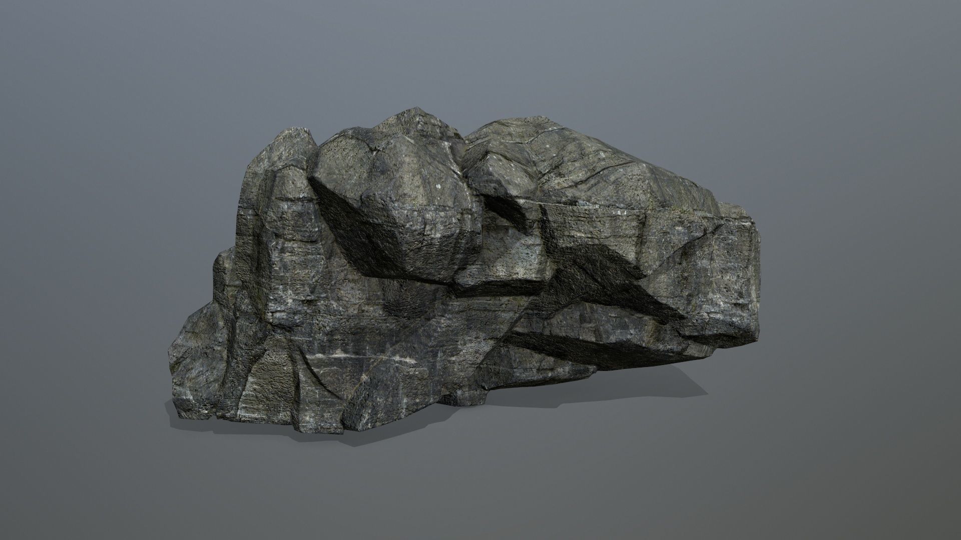 cliff rocks Low-poly 3D model_4
