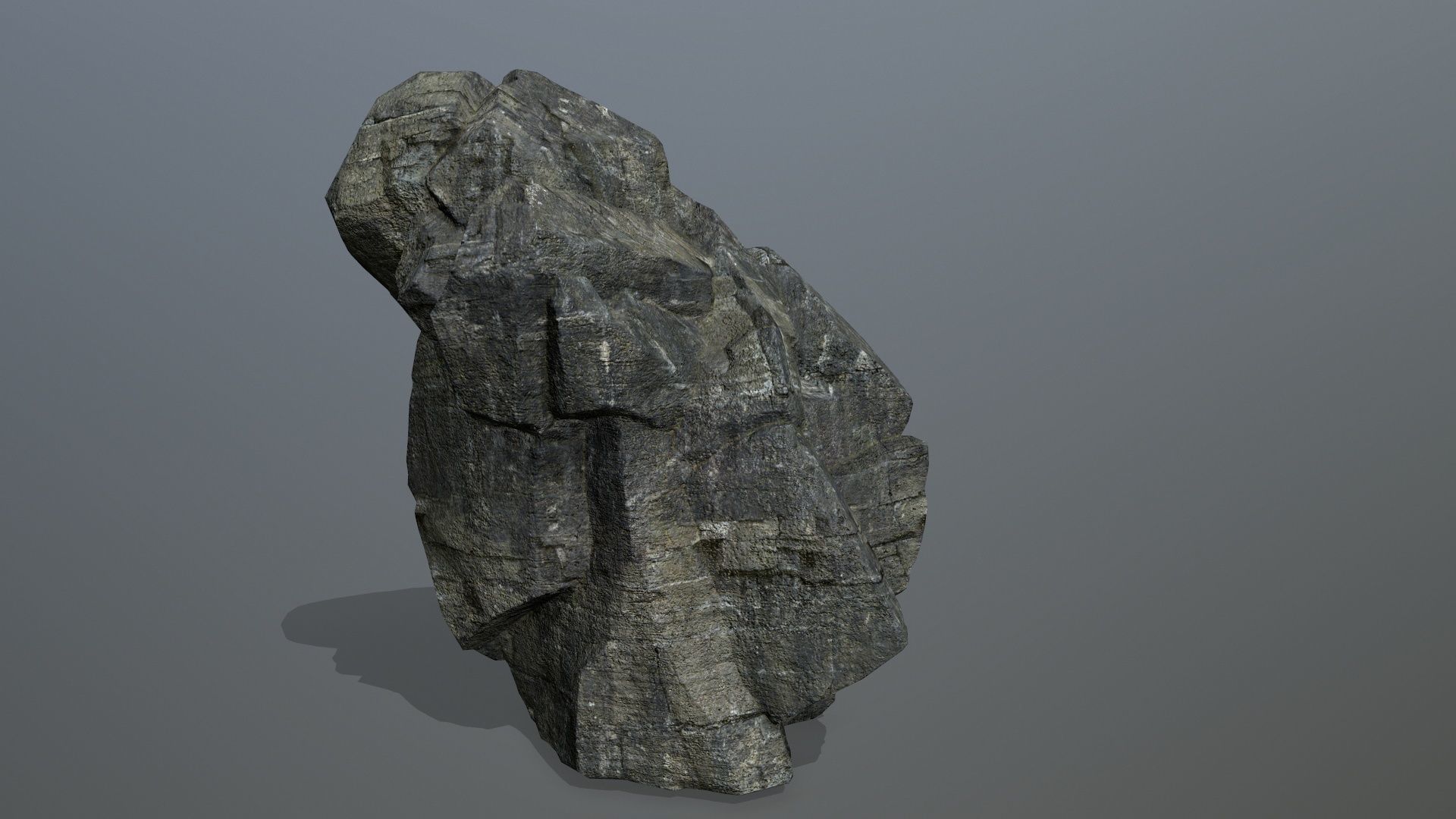 cliff rocks Low-poly 3D model_5