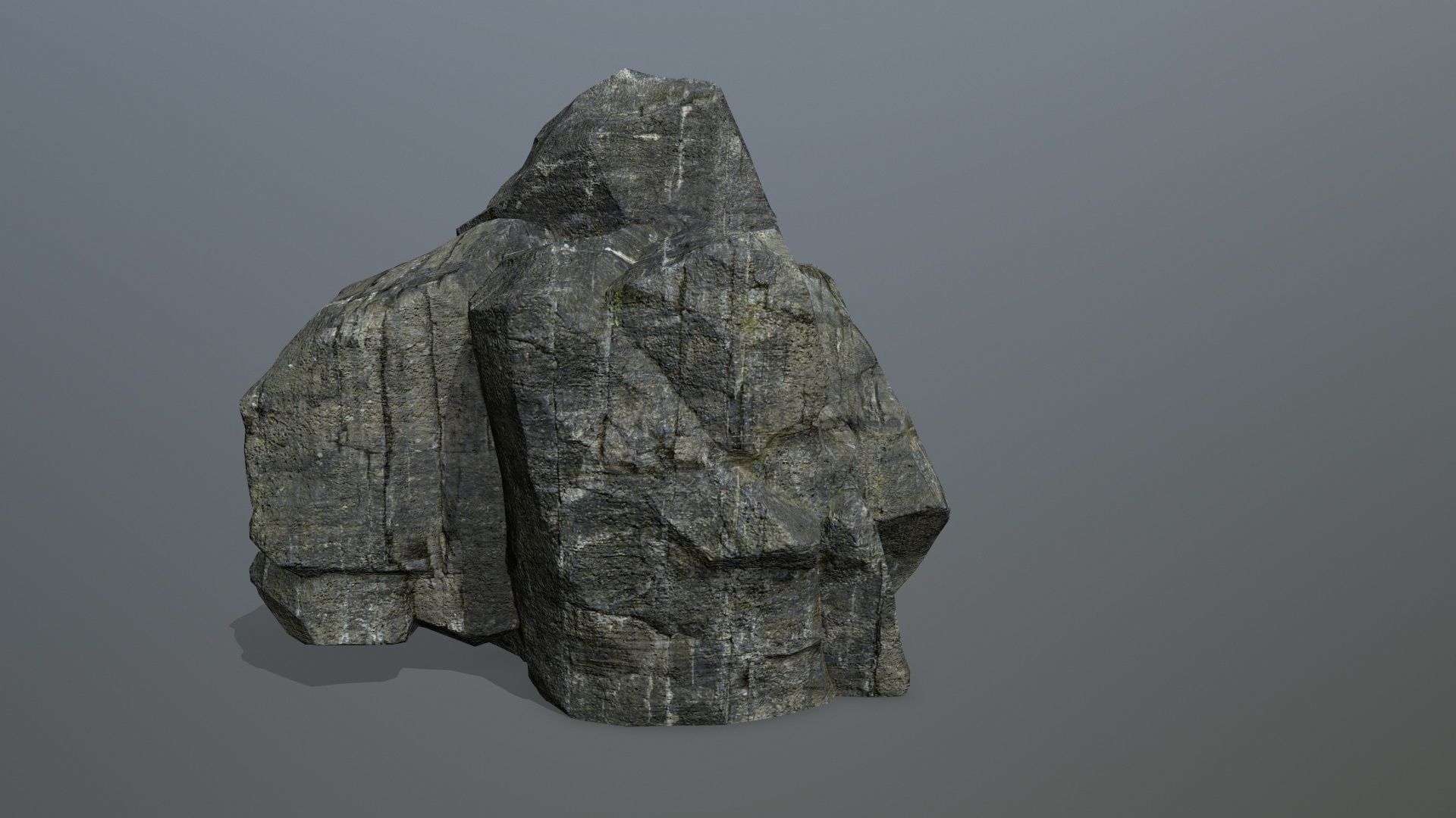 cliff rocks Low-poly 3D model_3