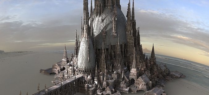 Barbarian Port City Kitbash  3D model