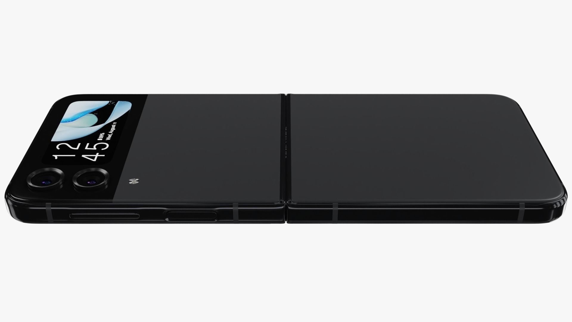 Samsung Galaxy Z Flip 4 Graphite Rigged Low-poly 3D model_8