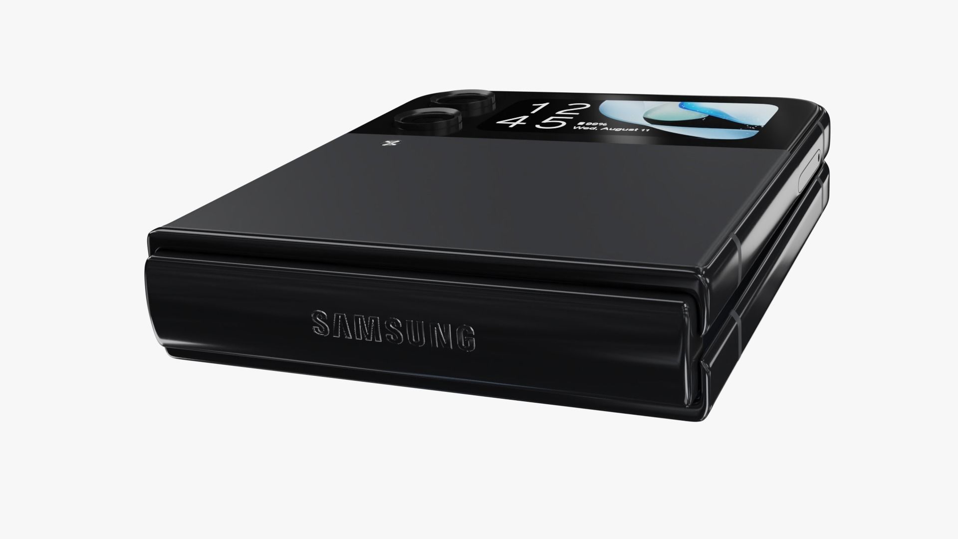 Samsung Galaxy Z Flip 4 Graphite Rigged Low-poly 3D model_7