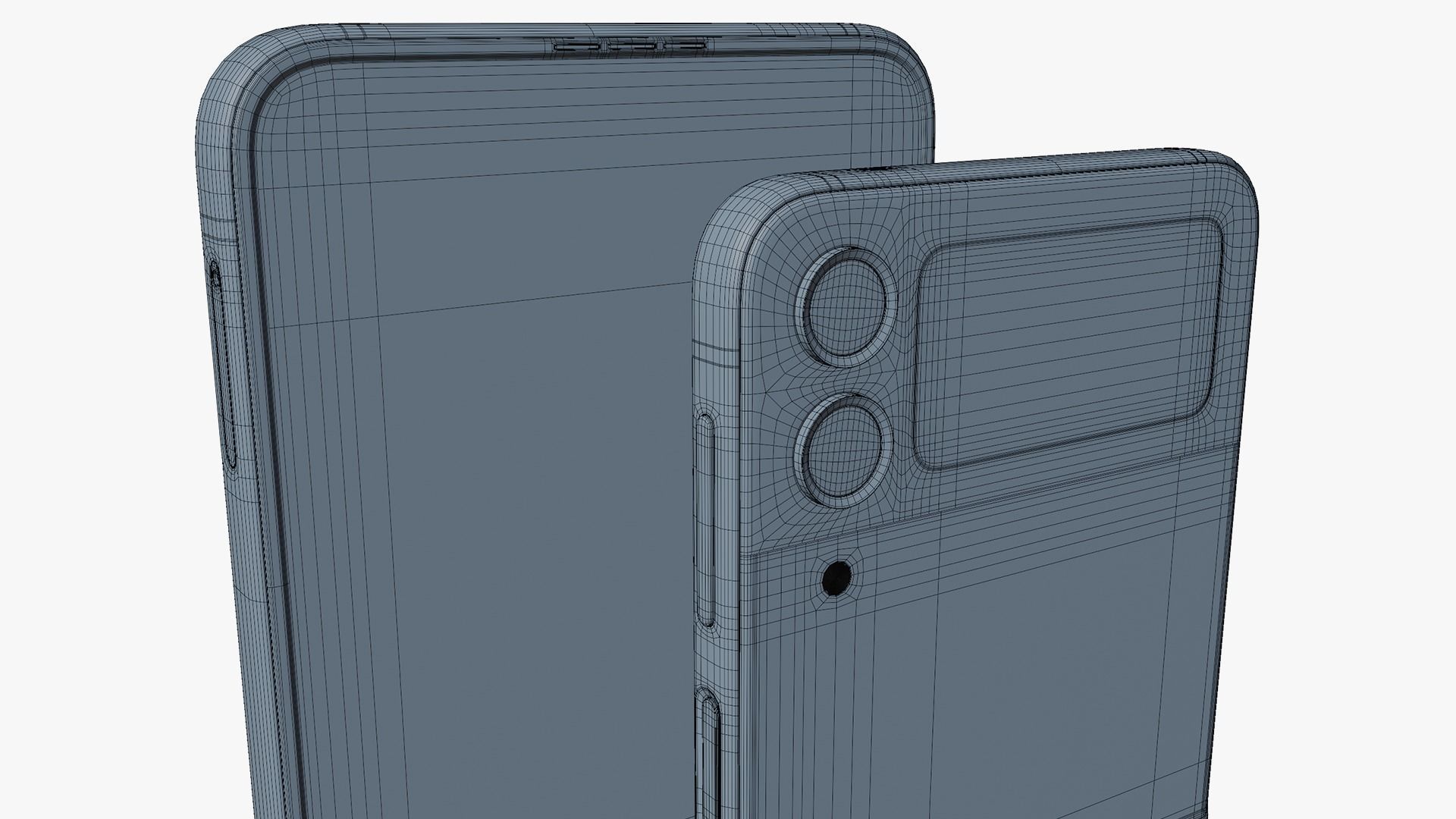 Samsung Galaxy Z Flip 4 Graphite Rigged Low-poly 3D model_22