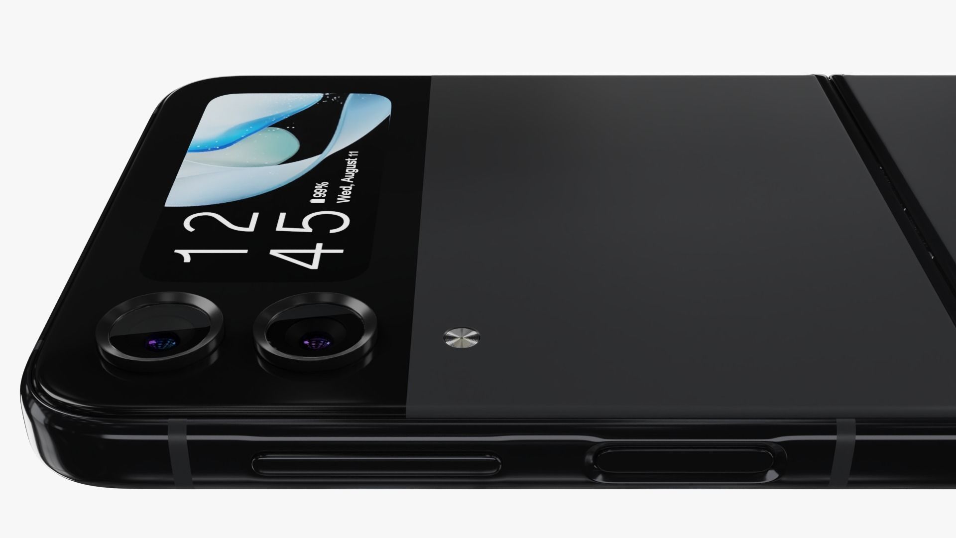 Samsung Galaxy Z Flip 4 Graphite Rigged Low-poly 3D model_9