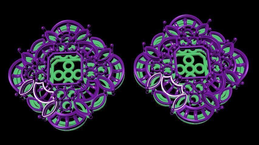 Earrings 3D print model_4