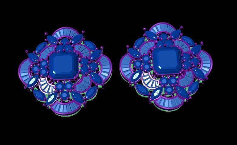 Earrings 3D print model_3