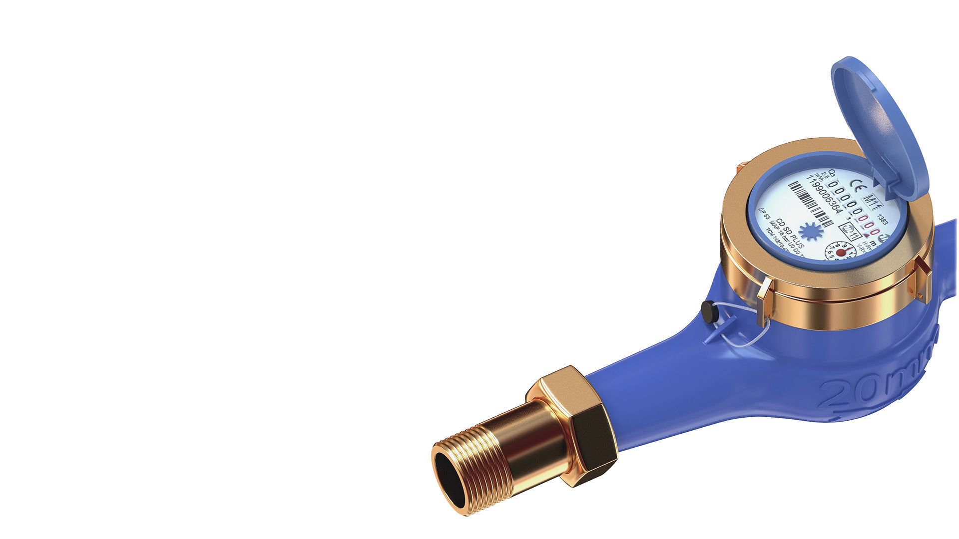 Cold Water Meter Home Garden-Digitalzakka 3D model_4