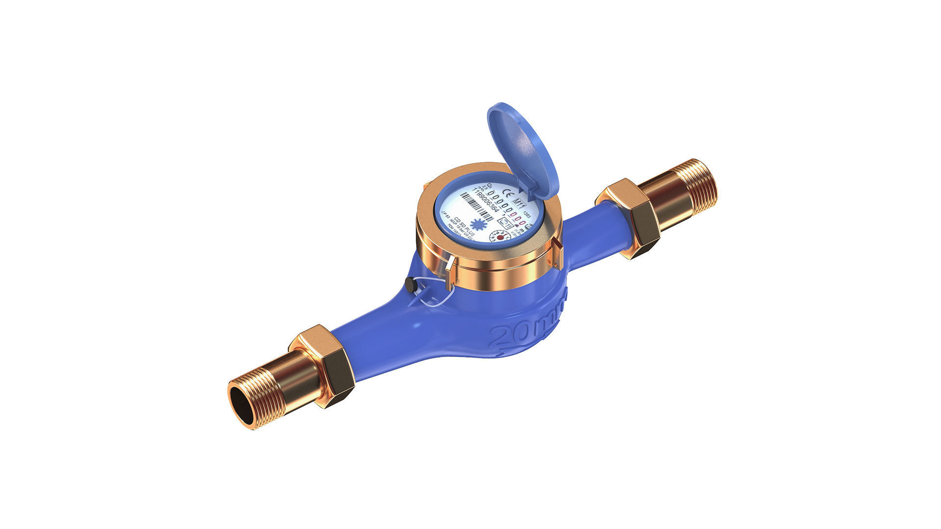 Cold Water Meter Home Garden-Digitalzakka 3D model_1
