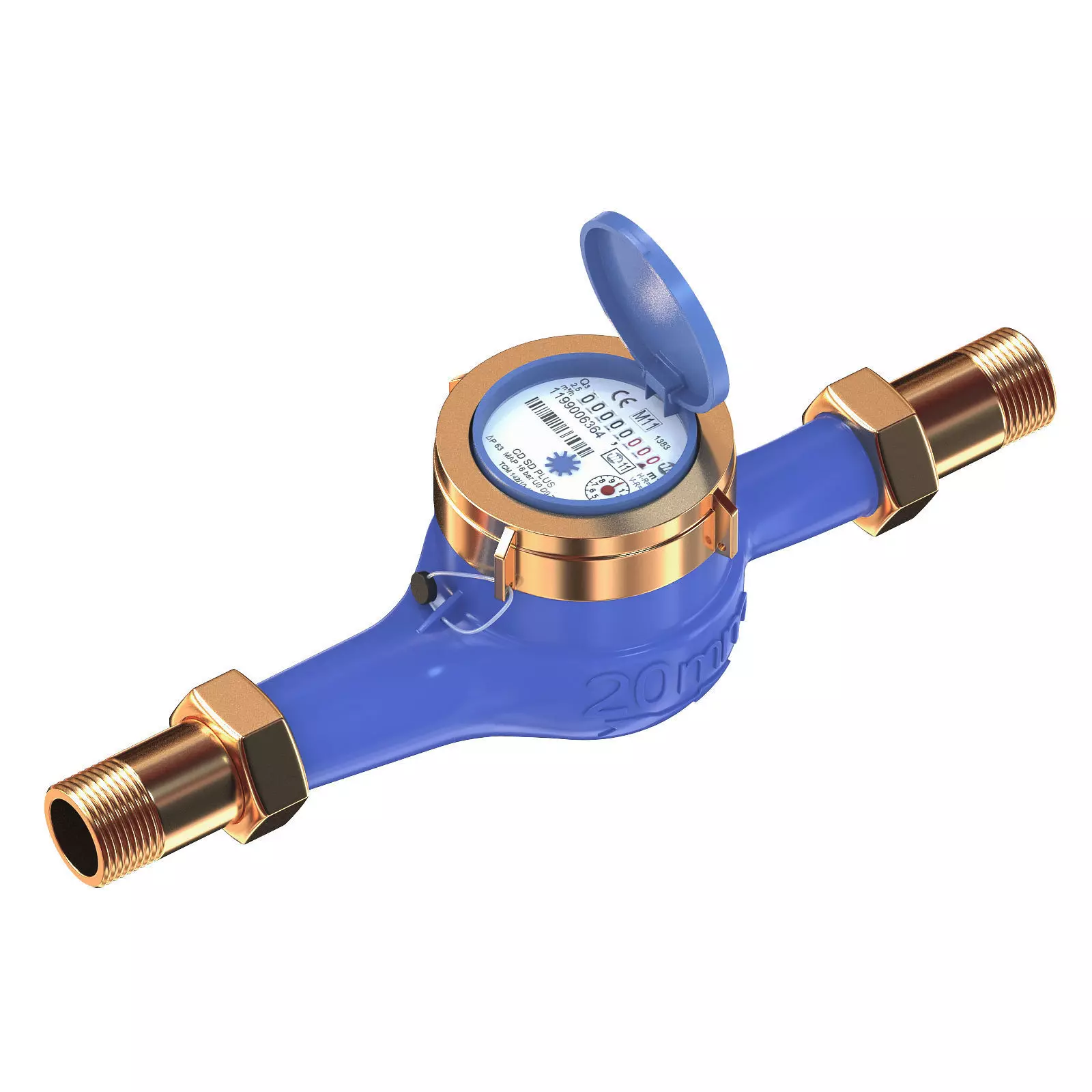 Cold Water Meter Home Garden-Digitalzakka 3D model_0
