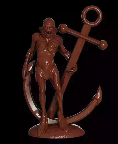 Merman figurine 3D print model