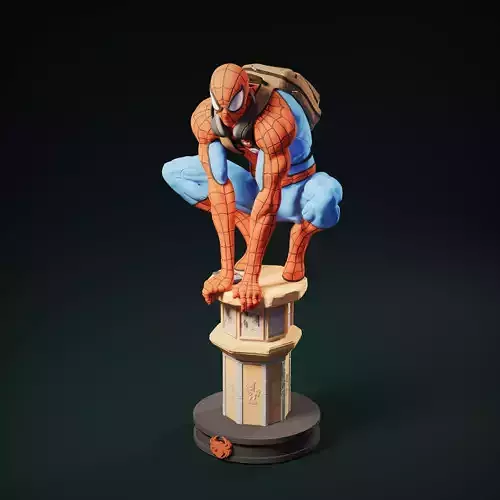 Spider-Man spider - man statue 3D print model