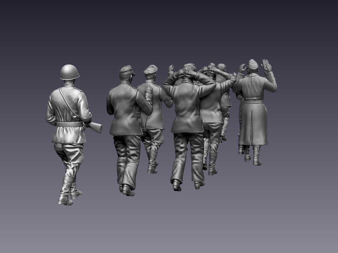 captured German soldiers 3D print model_4